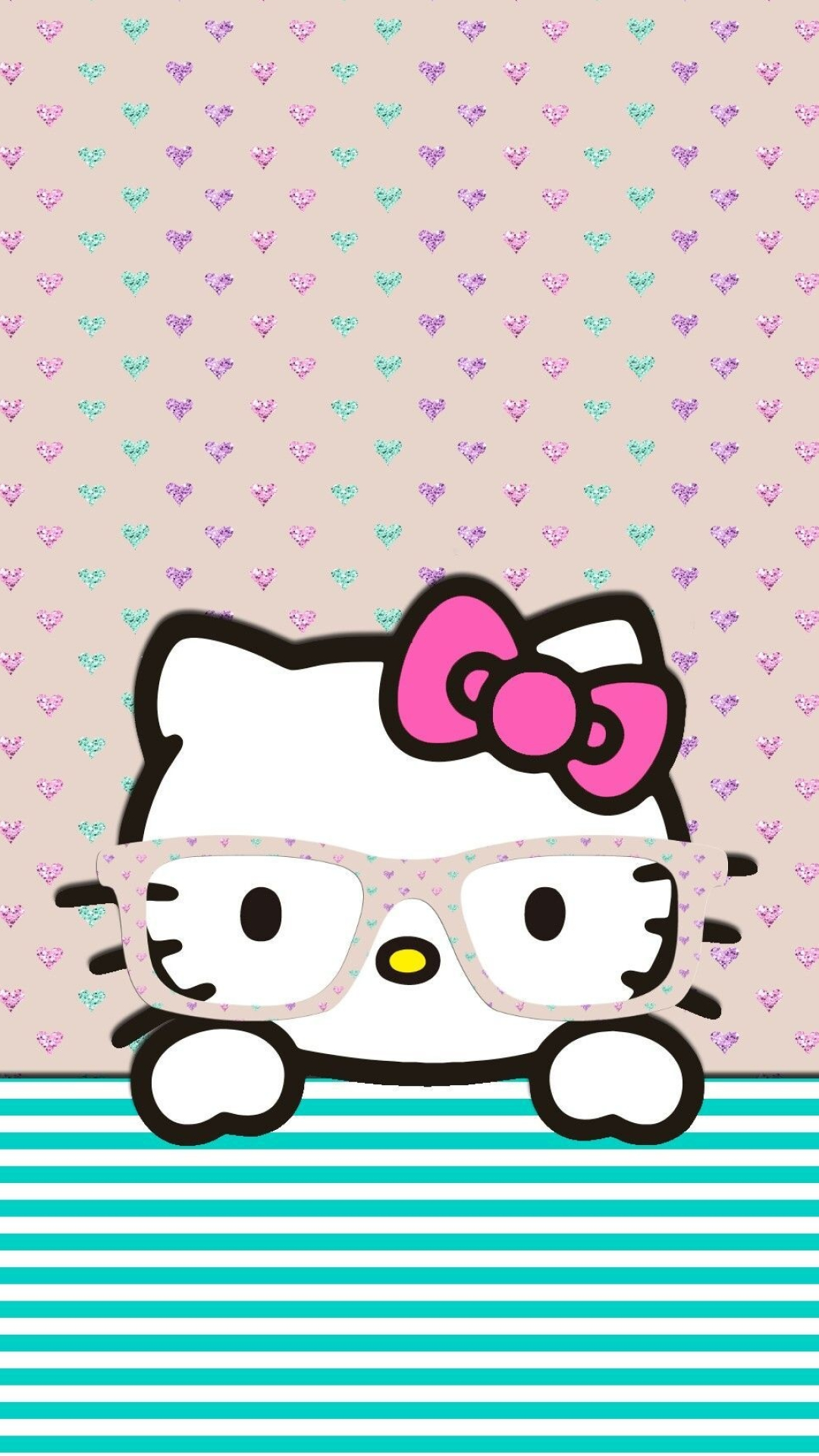 Glasses, Hello Kitty Nerd Wallpaper, 1080x1920 Full HD Phone