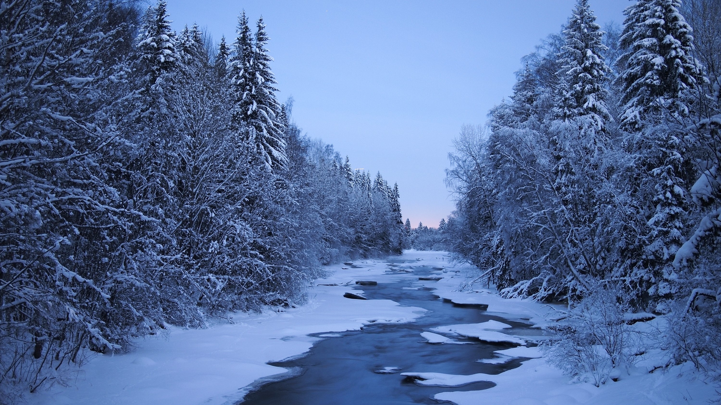 Finland travels, Winter landscapes, Snowy forests, Nature's tranquility, 3000x1690 HD Desktop