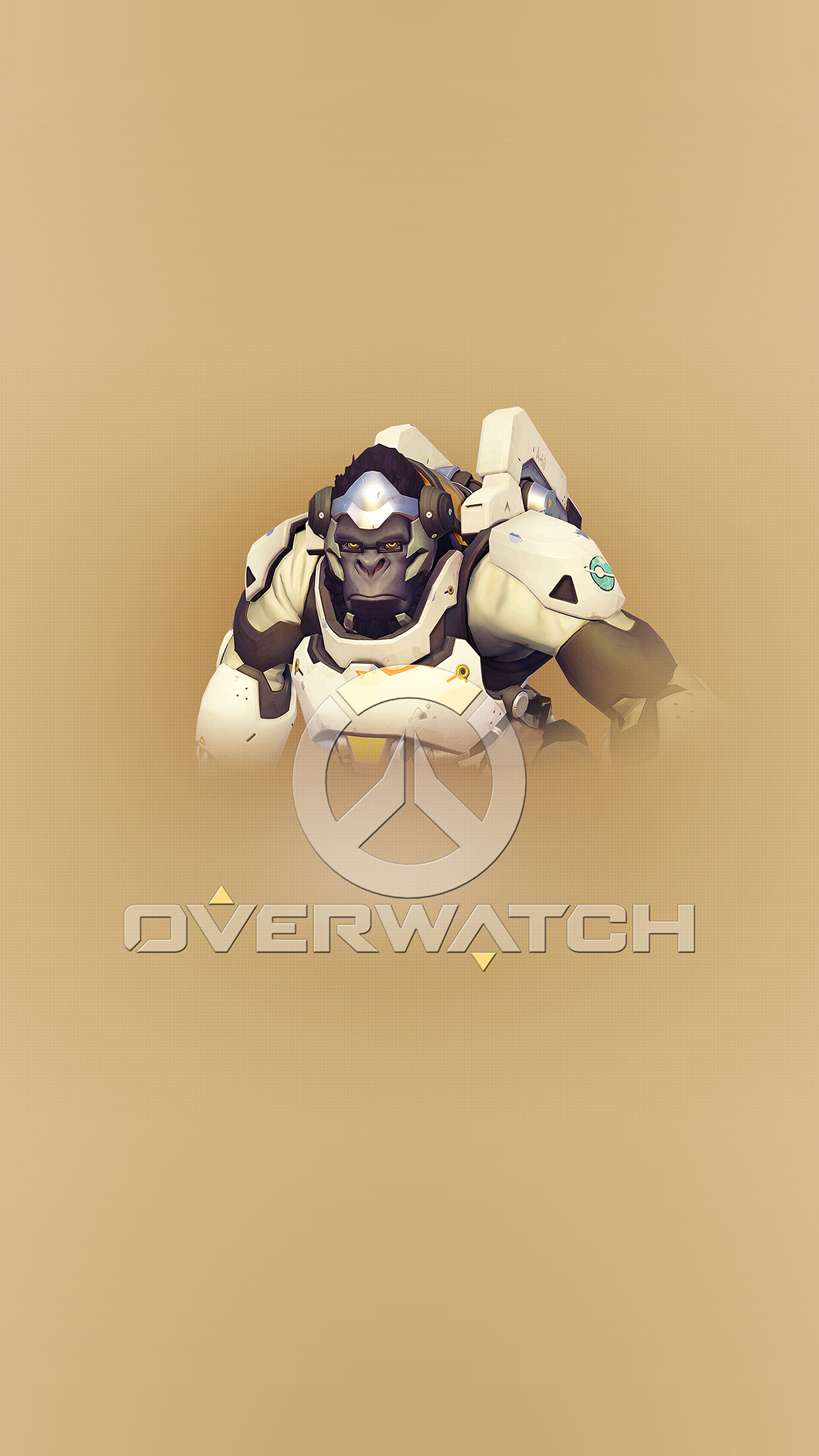 OverwatchWinston cute game art illustration, iPhone 6 wallpaper, Gaming, Overwatch, 1250x2210 HD Phone