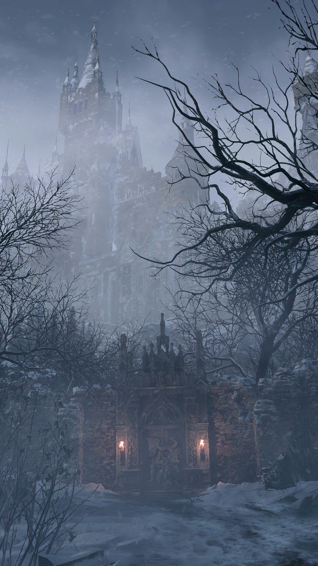 Castle Dimitrescu, Resident Evil Village Wallpaper, 1080x1920 Full HD Phone