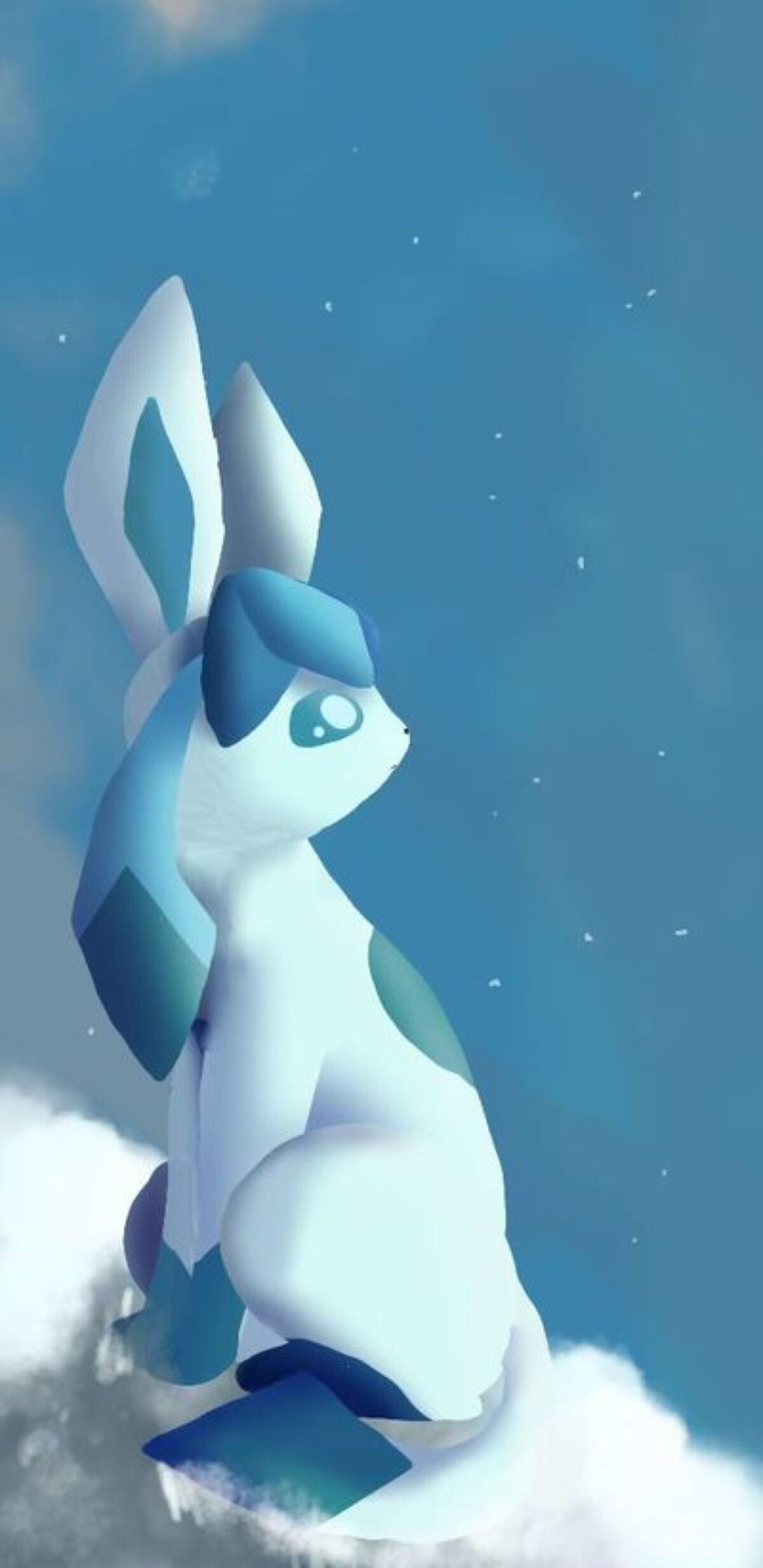 Glaceon by Usesda, Pokemon and Disney crossover, Unique character interpretation, Playful art, 1200x2470 HD Phone