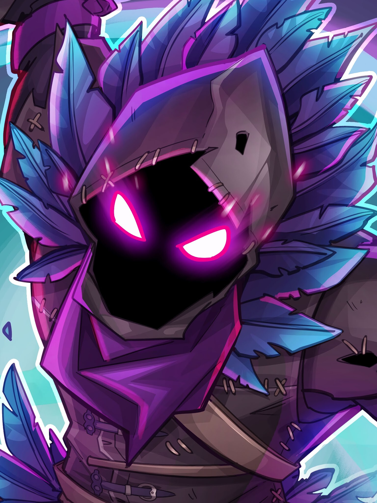 Raven Fortnite, Mysterious hero, Dark avenger, Brooding presence, 1540x2050 HD Phone