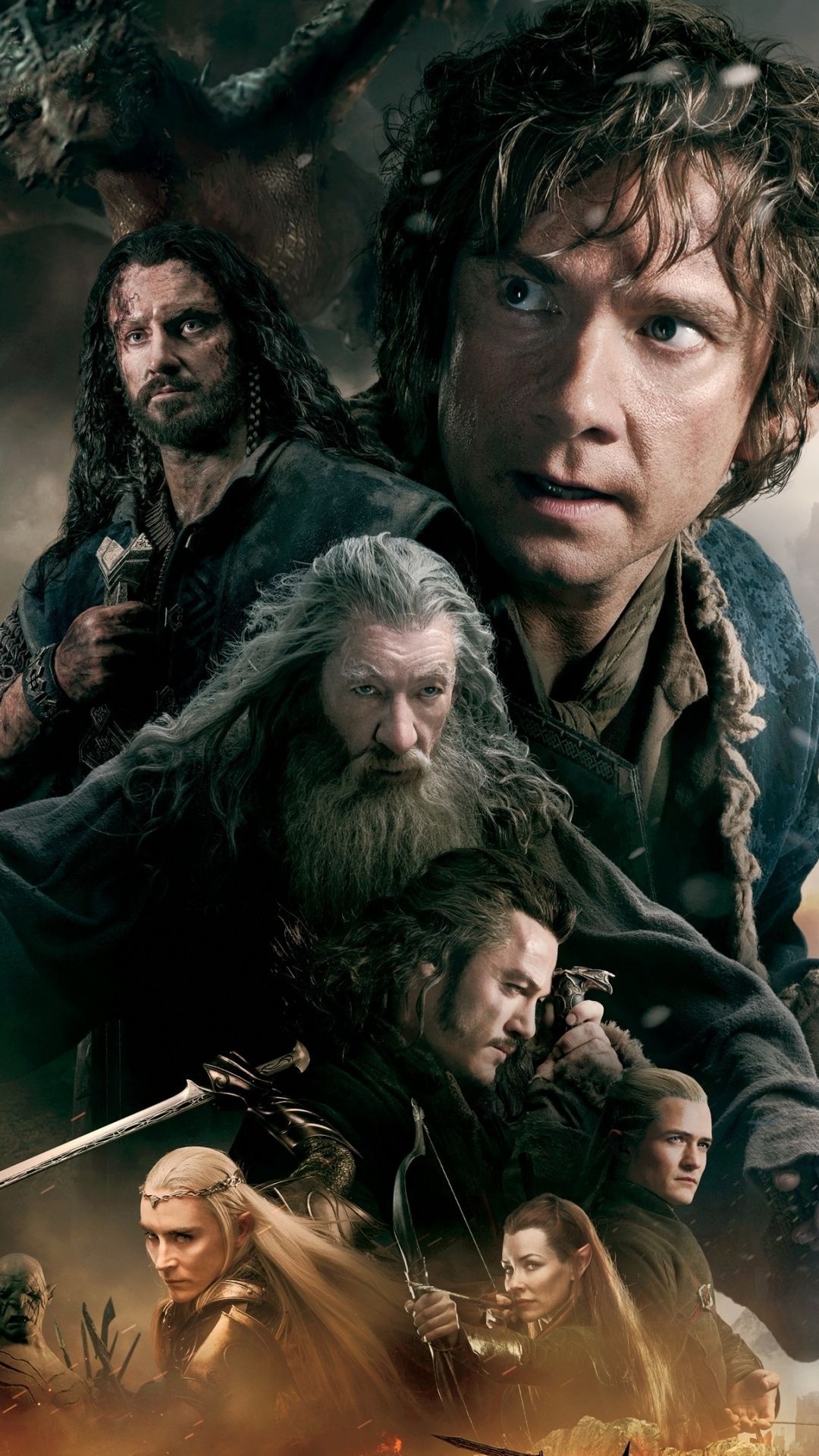 The Hobbit, Battle of the Five Armies, Epic conclusion, Battle for Middle Earth, 1080x1920 Full HD Phone