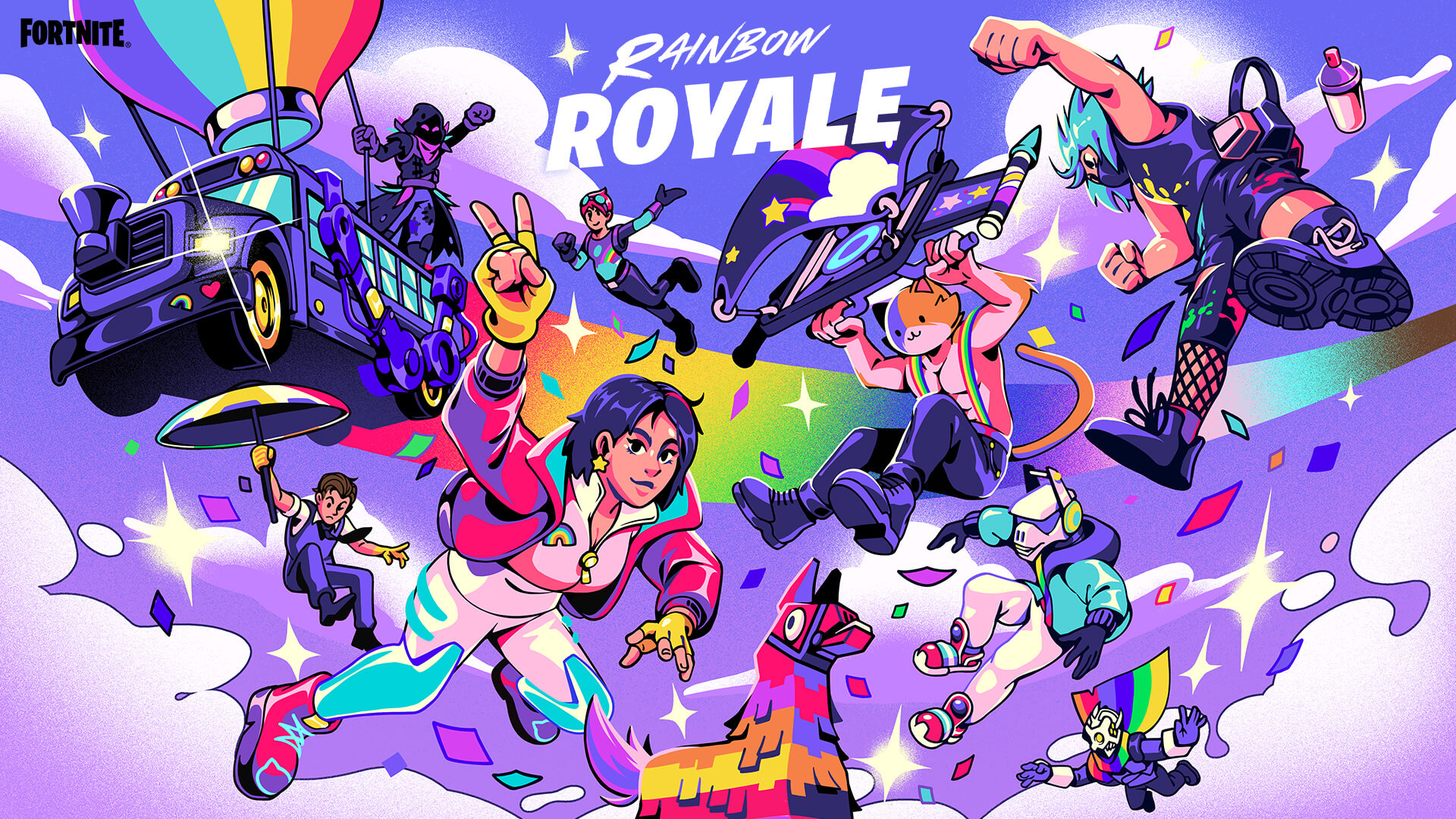 Battle Royale Game, Rainbow royale is here, 1920x1080 Full HD Desktop