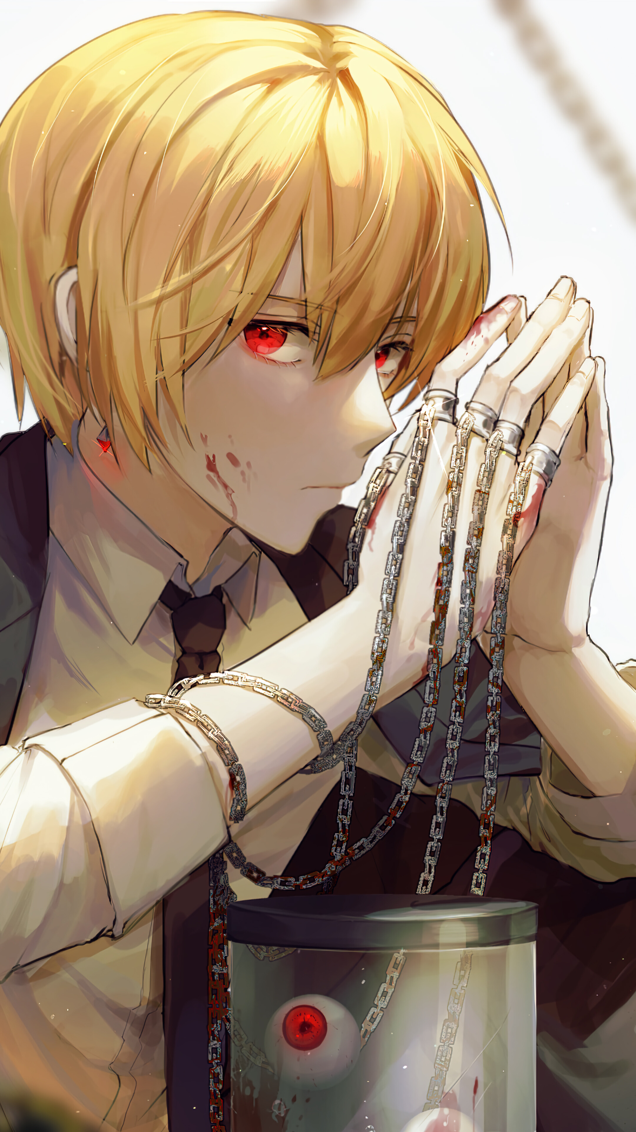 Kurapika, Scarlet eyes, Jger x Jger, Anime character, 2160x3840 4K Phone