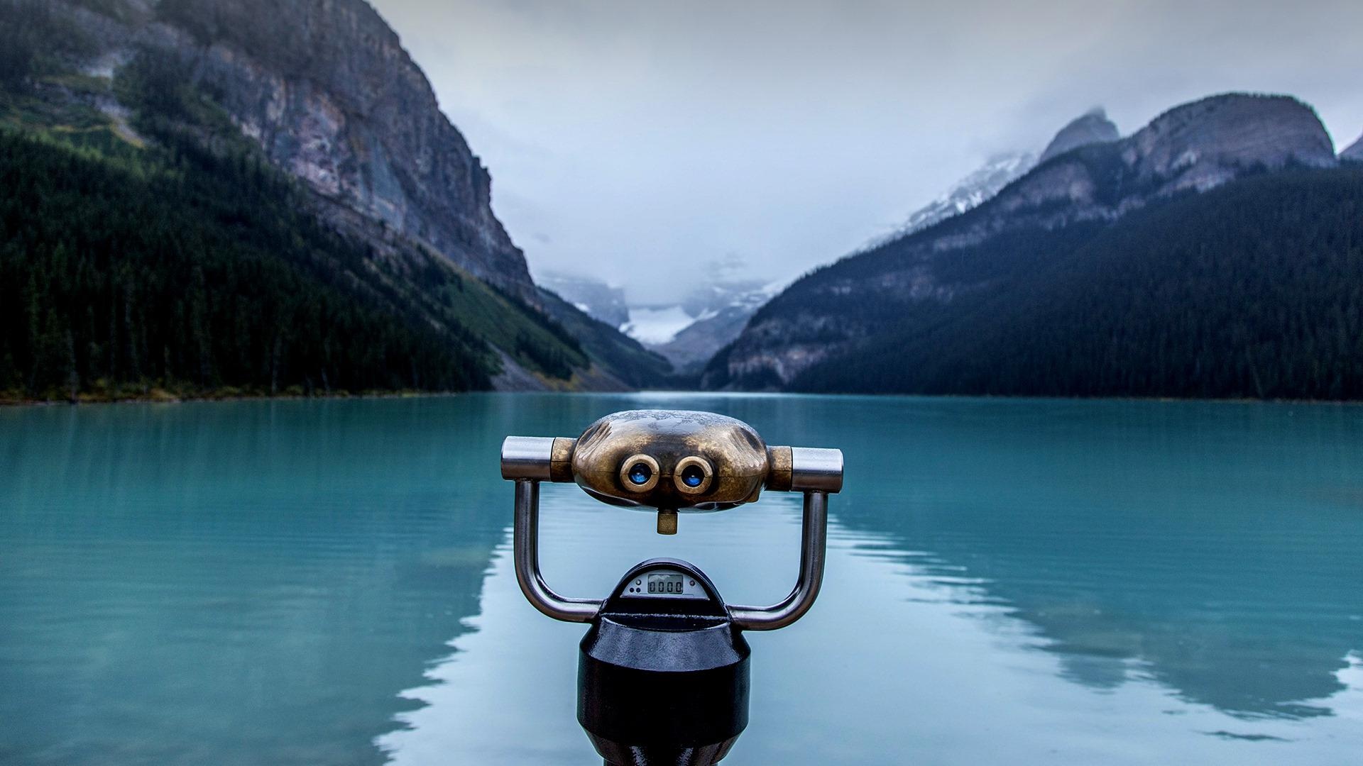 Lake Louise, Nature's wonderland, Vibrant colors, Picture-perfect view, 1920x1080 Full HD Desktop