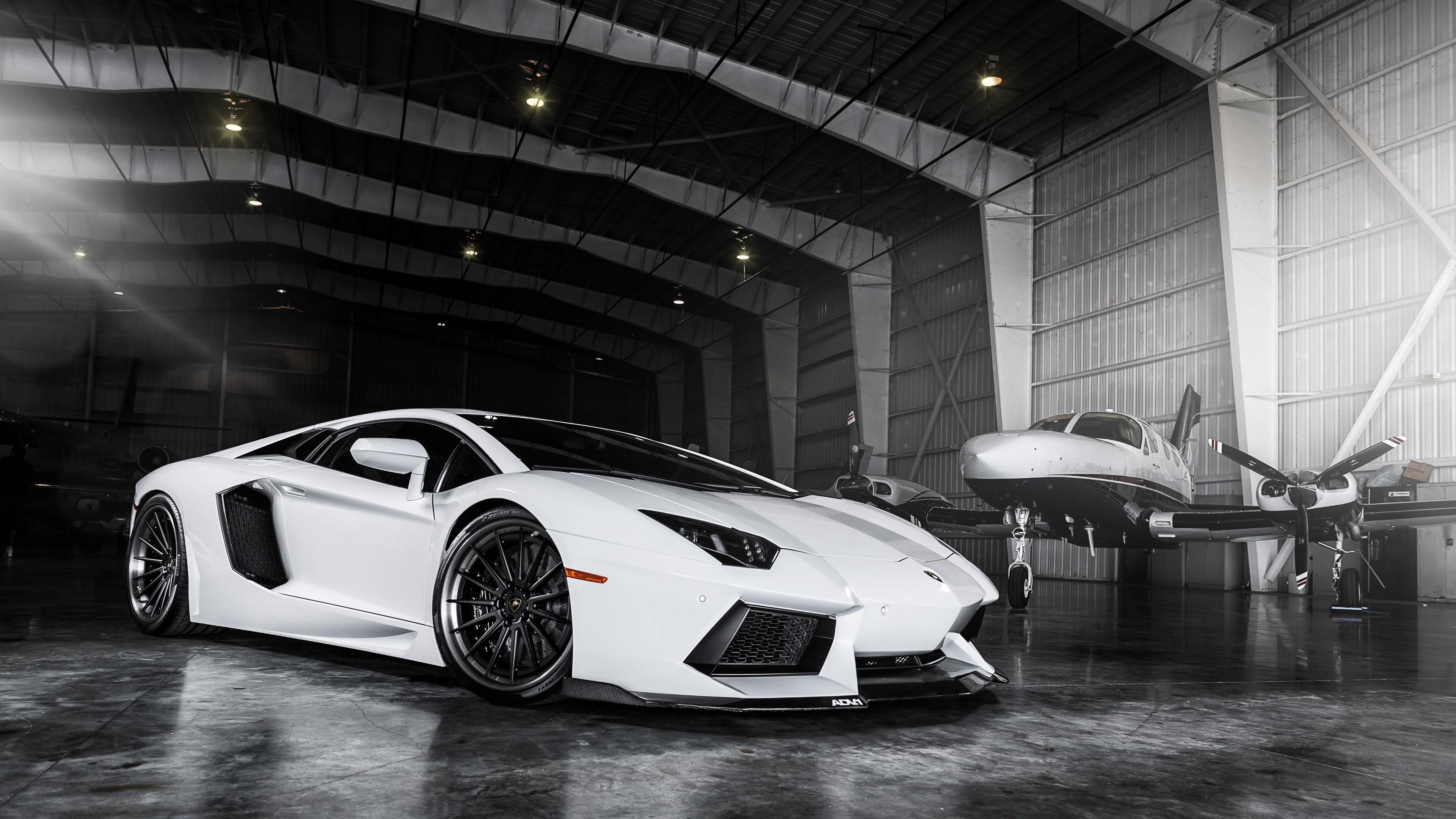 Monochrome, Lamborghini Aventador Wallpaper, 3840x2160 4K Desktop