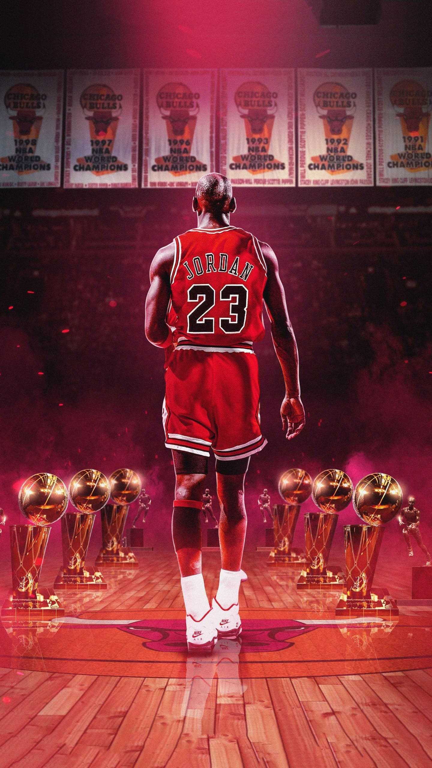 Michael Jordan, Athletic excellence, Sports legend, Basketball greatness, 1440x2560 HD Phone