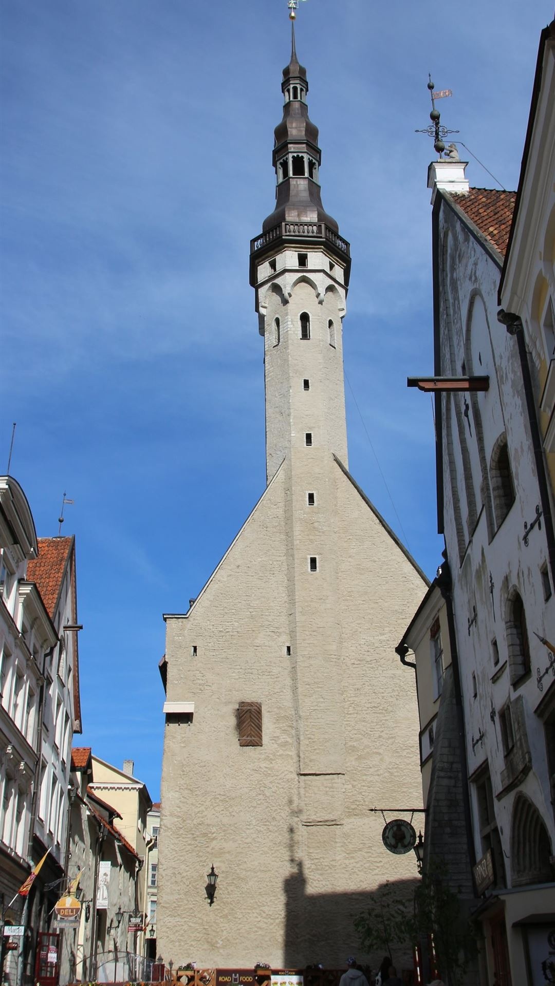 Tallinn Town Hall, Estonian landmarks, Vivid wallpapers, Phone background, 1080x1920 Full HD Phone