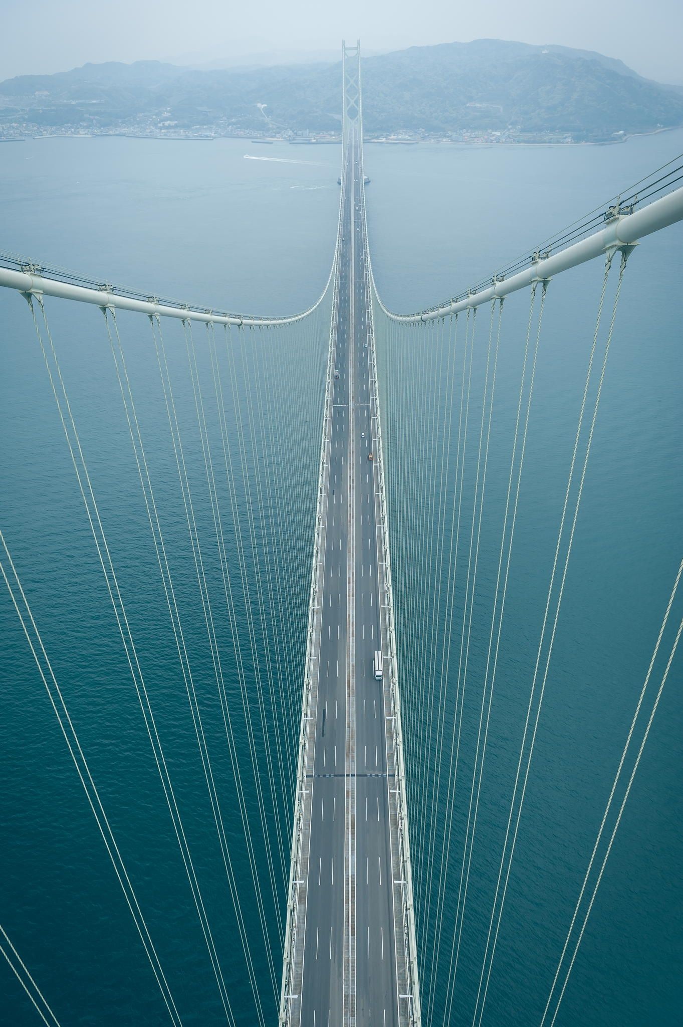 Pearl Bridge, Akashi Kaikyo Bridge, Japanese wonder, Cool place to visit, 1370x2050 HD Phone