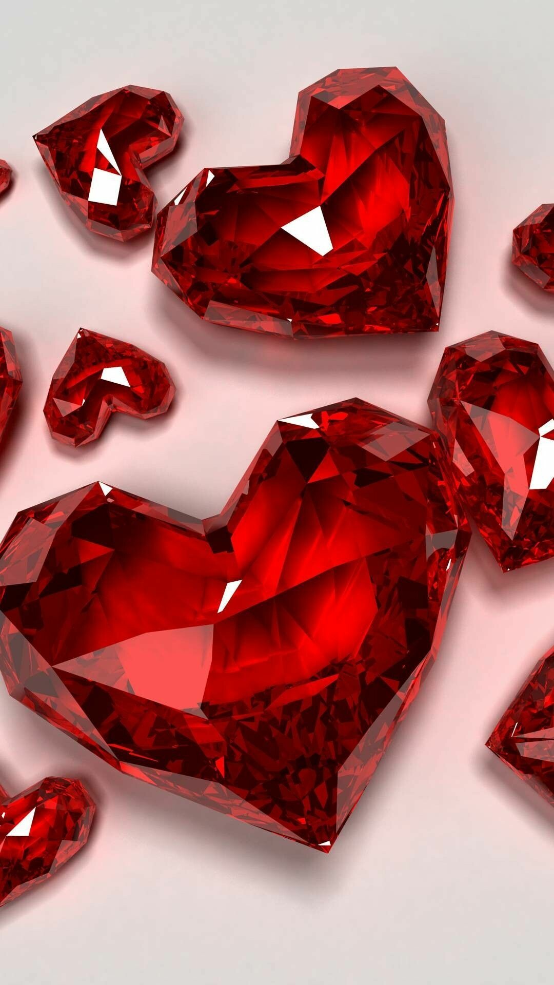 Radiant ruby gemstones, Striking red hues, Rich color palettes, Exquisite wallpapers, 1080x1920 Full HD Phone