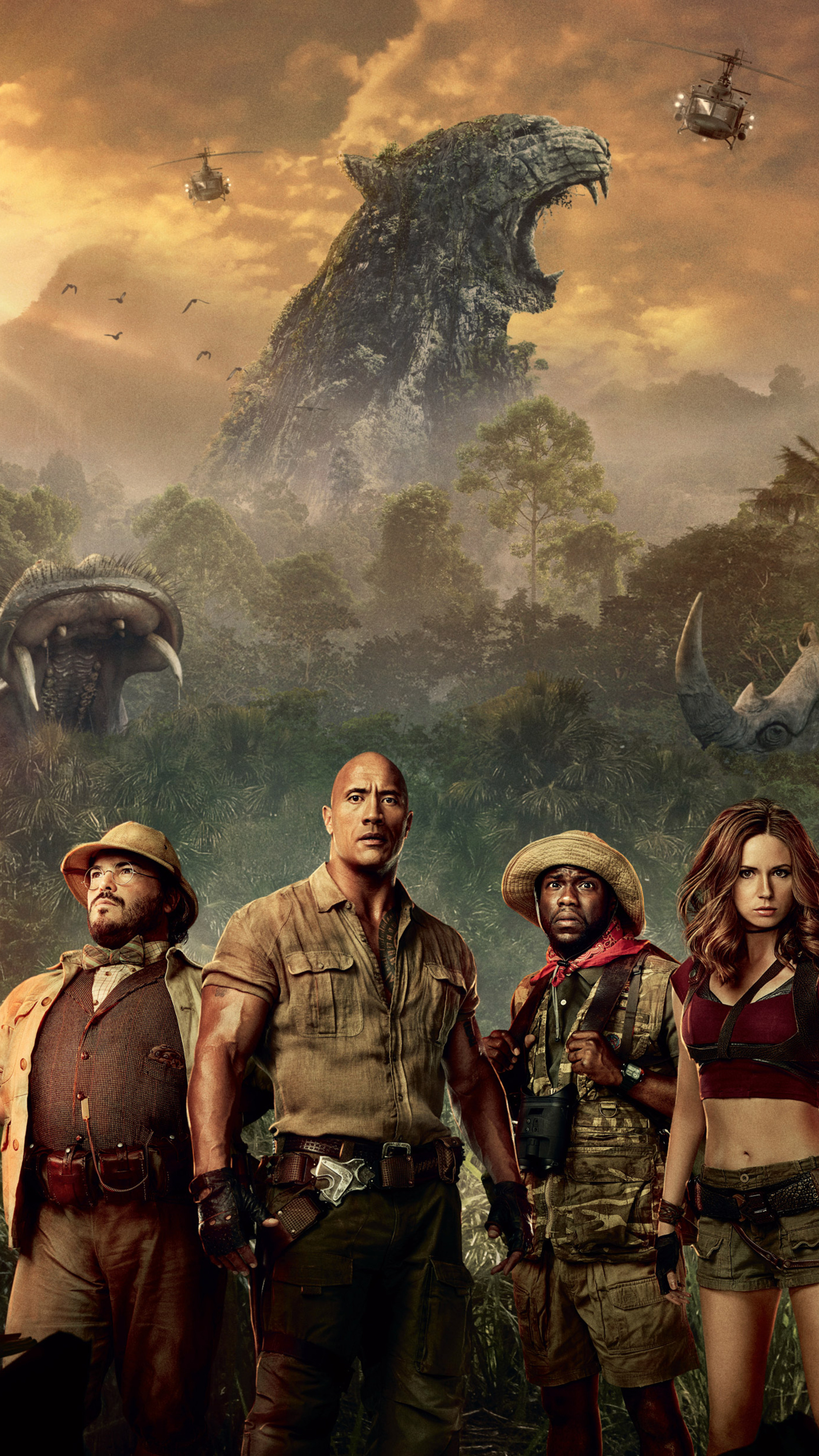 Jumanji films, Welcome to the Jungle, Sony Xperia, HD images, 2160x3840 4K Phone