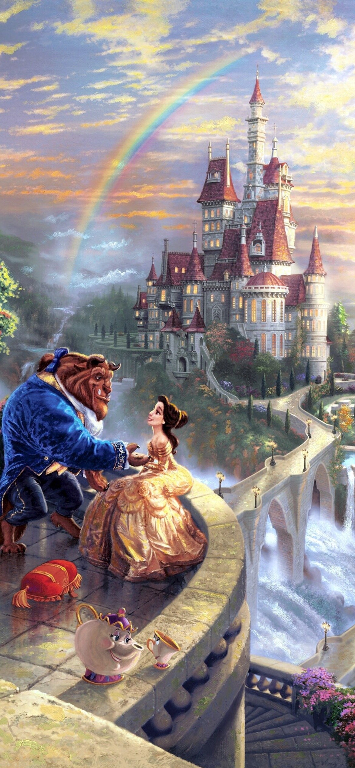 Beauty and the Beast, Timeless love story, Enchanting castle, Belle's adventure, 1170x2540 HD Phone