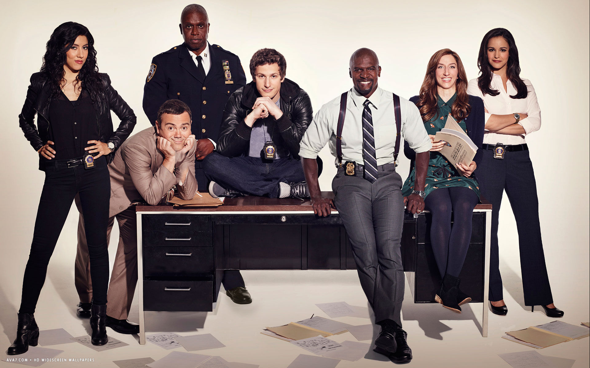 Brooklyn Nine-Nine, TV Series, Cast wallpapers, Widescreen format, 1920x1200 HD Desktop