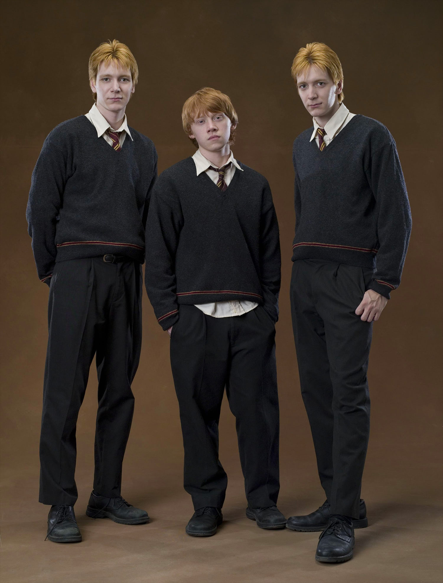 Fred Weasley, Ron Weasley, George Weasley, Harry Potter fan art, 1500x1980 HD Phone