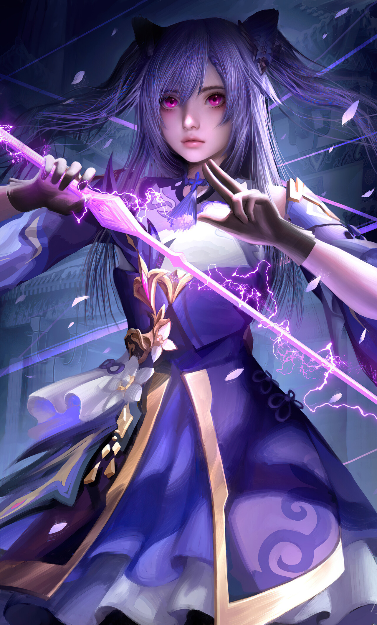 Genshin Impact, Keqing, 4K iPhone, HD, 1280x2120 HD Phone