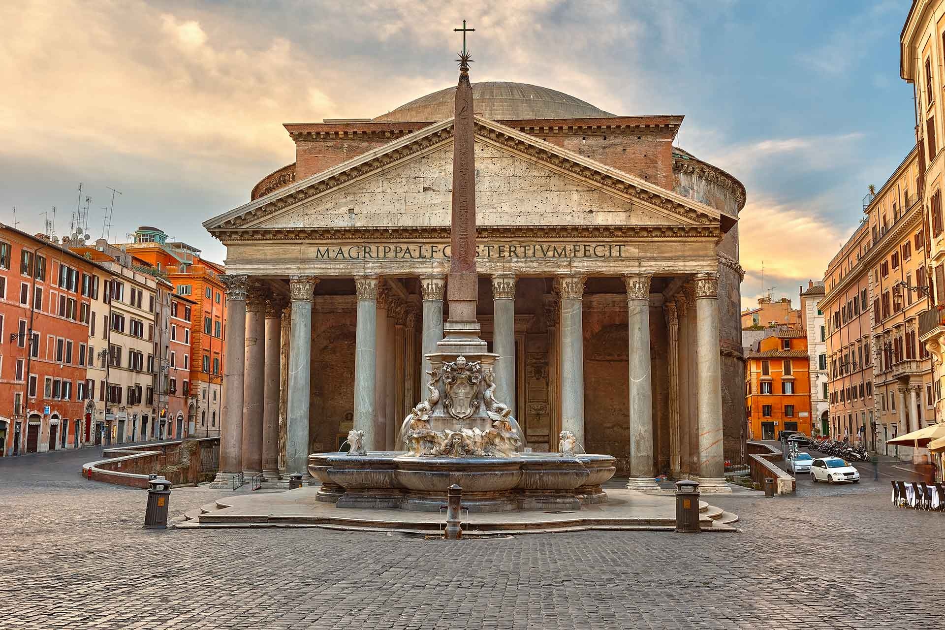 Pantheon at night, Illuminated architecture, Piazza della Rotonda, Ancient Rome, 1920x1280 HD Desktop