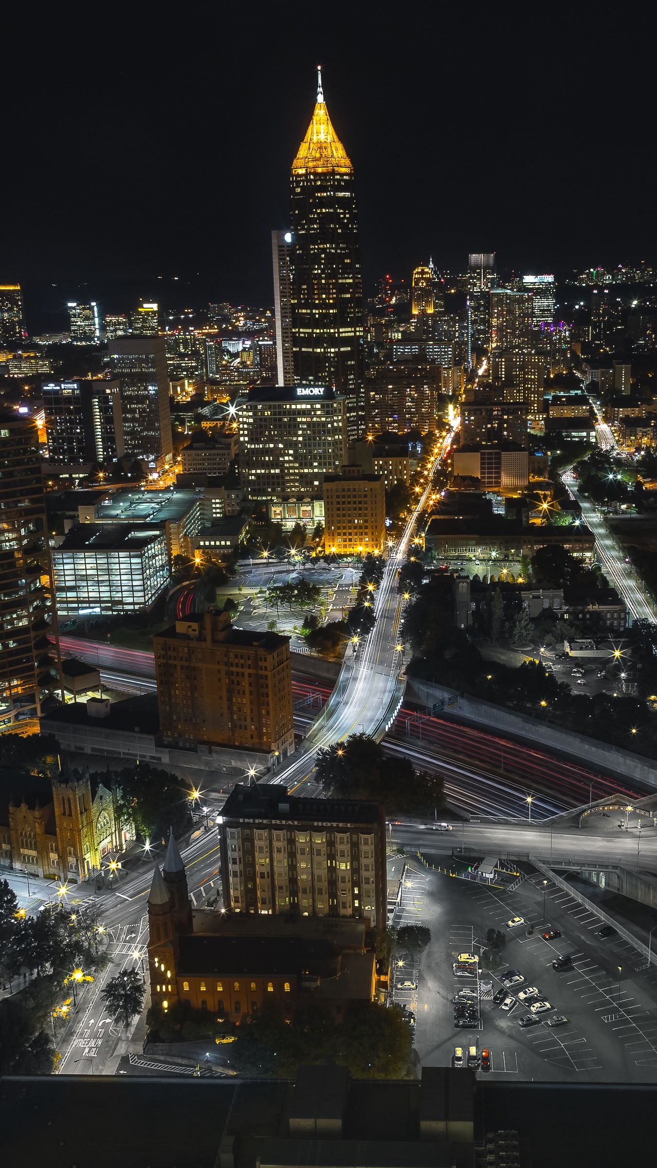 Atlanta Skyline, Travels, Atlanta city, iPhone wallpapers, 1350x2400 HD Phone