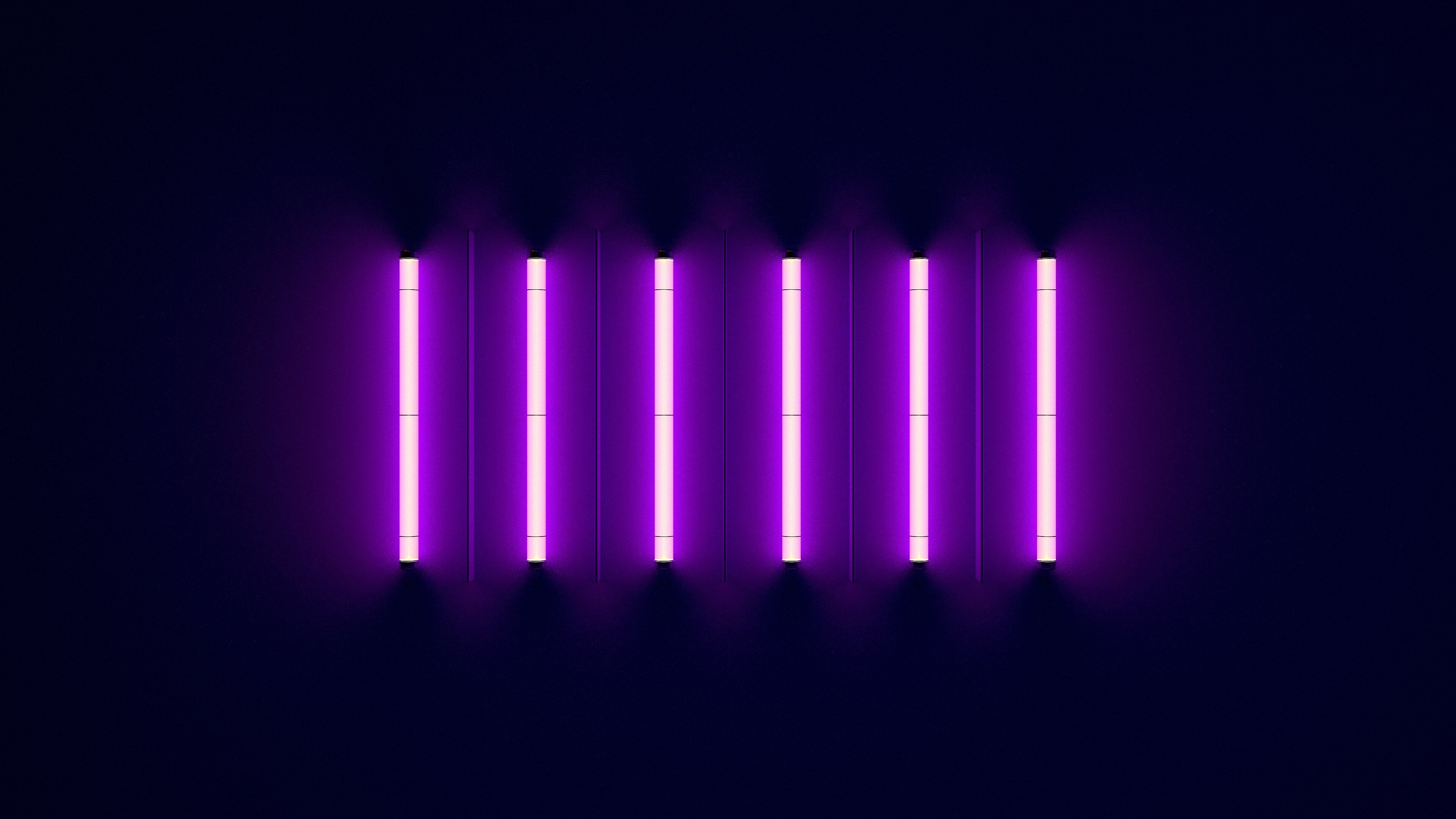 Neon purple art, Luminous beauty, Prismatic wonder, Shimmering delight, 3840x2160 4K Desktop