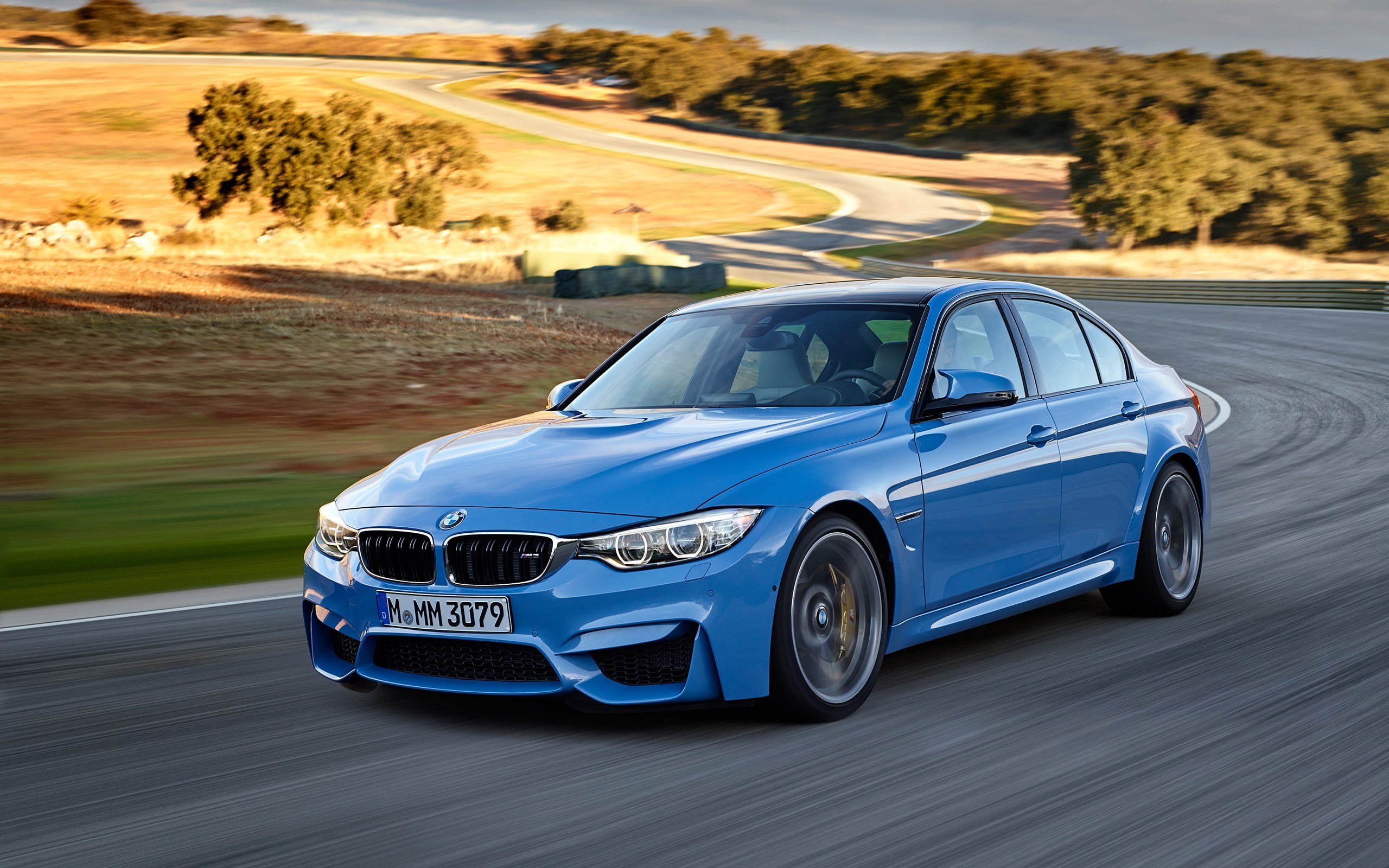 Blue BMW 3 Series Sedan, BMW M3 variant, Stunning high definition wallpaper, 2560x1600 HD Desktop