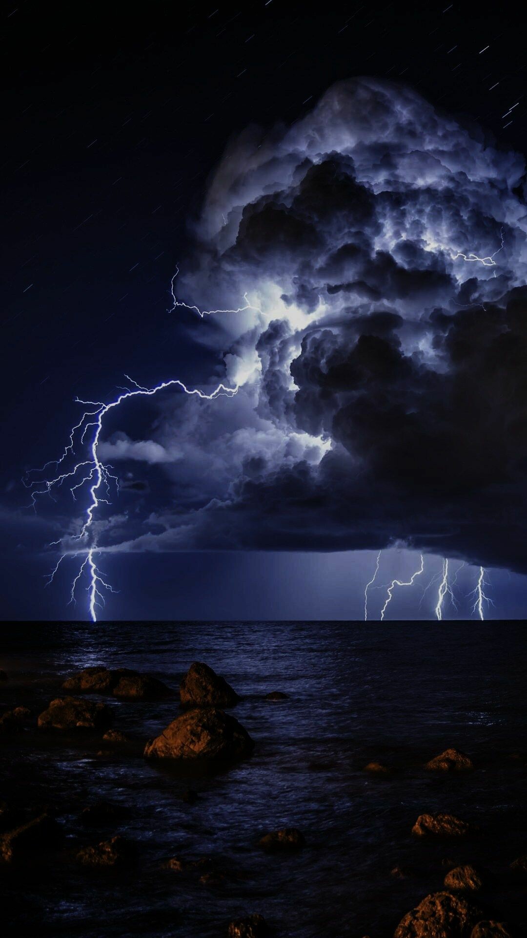 Thunder, Sky wallpapers, Natural phenomenon, Thunder sky, 1080x1920 Full HD Phone