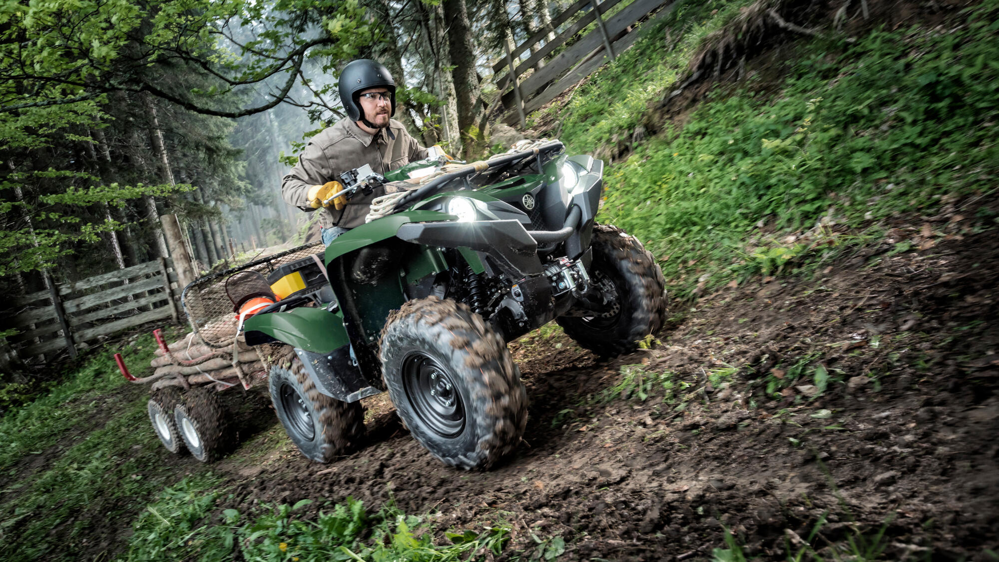 Grizzly 700 EPS SE, ATV side by side, Yamaha Motor, 2000x1130 HD Desktop