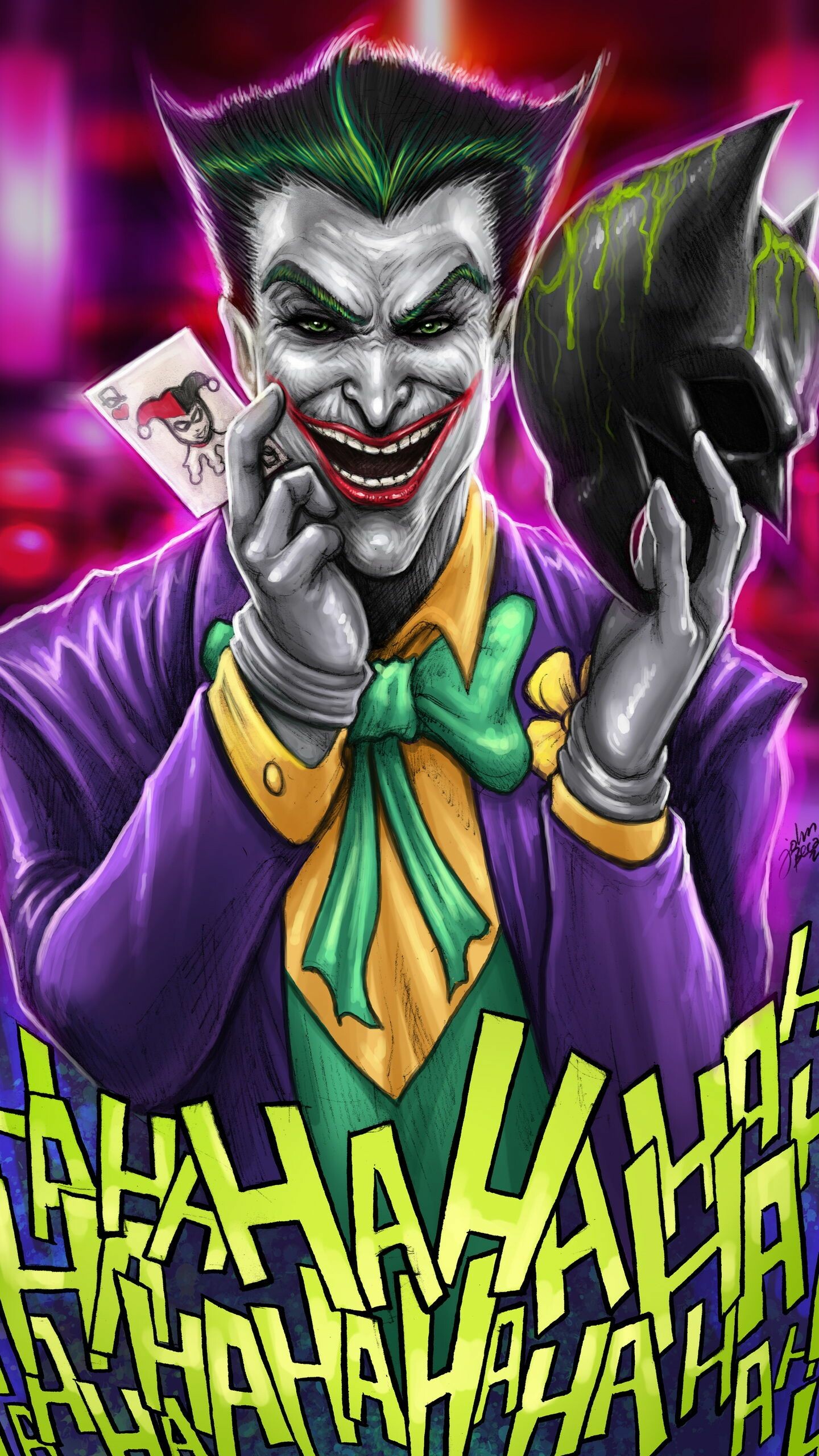 DC Villain, HD movie wallpapers, Poster wallpaper, Joker artwork, 1440x2560 HD Phone