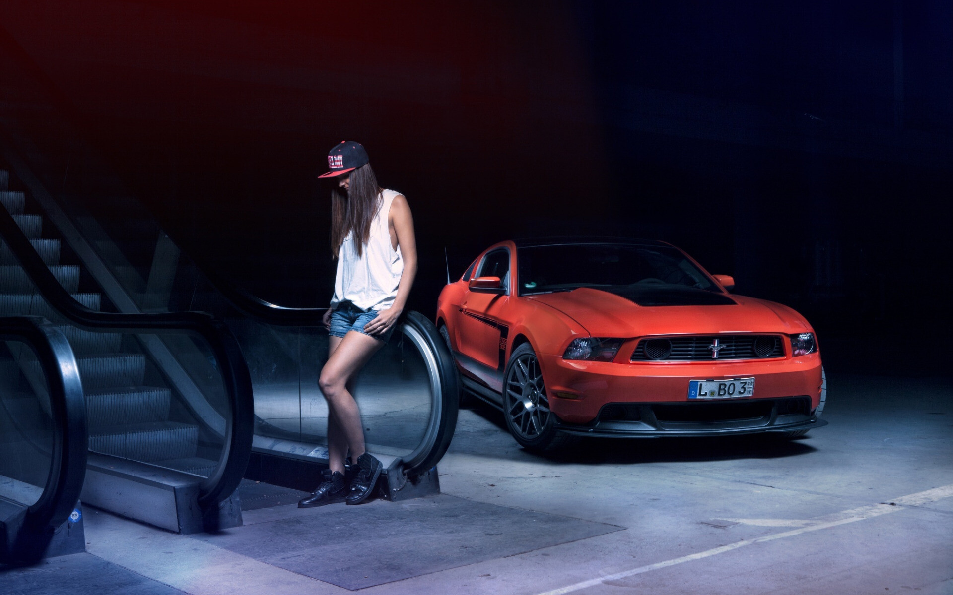 Mustang Boss 302, Girls and Muscle Cars Wallpaper, 1920x1200 HD Desktop