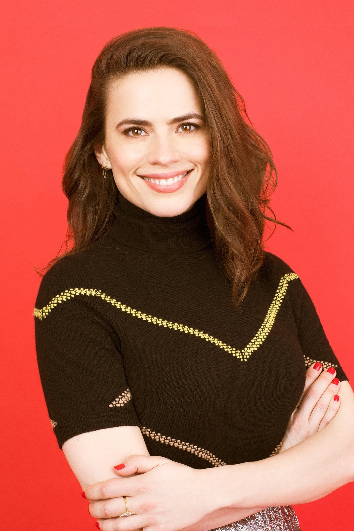 Download Hayley Atwell, Red head smile, Samsung Galaxy S8, HD image, 1440x2160 HD Phone