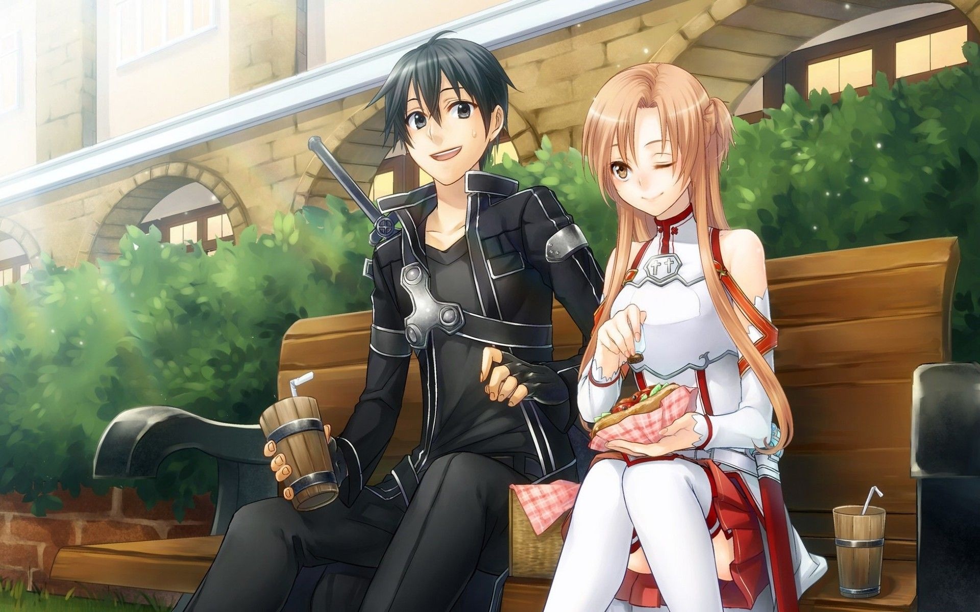 Sword Art Online, Computer wallpapers, Desktop backgrounds, Asuna's attire, 1920x1200 HD Desktop