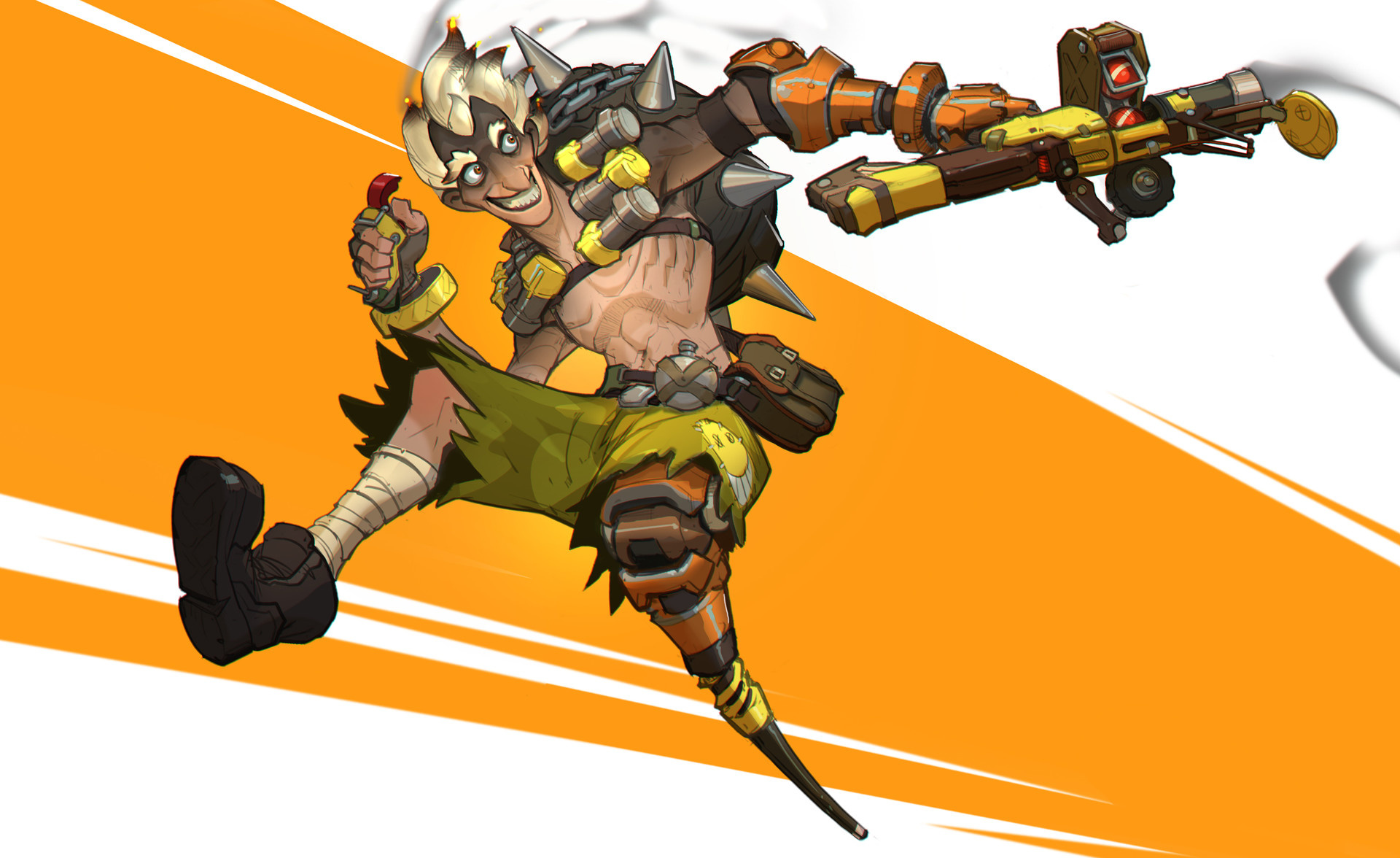 Junkrat fan art, ArtStation, Creative designs, Overwatch character, 1920x1180 HD Desktop