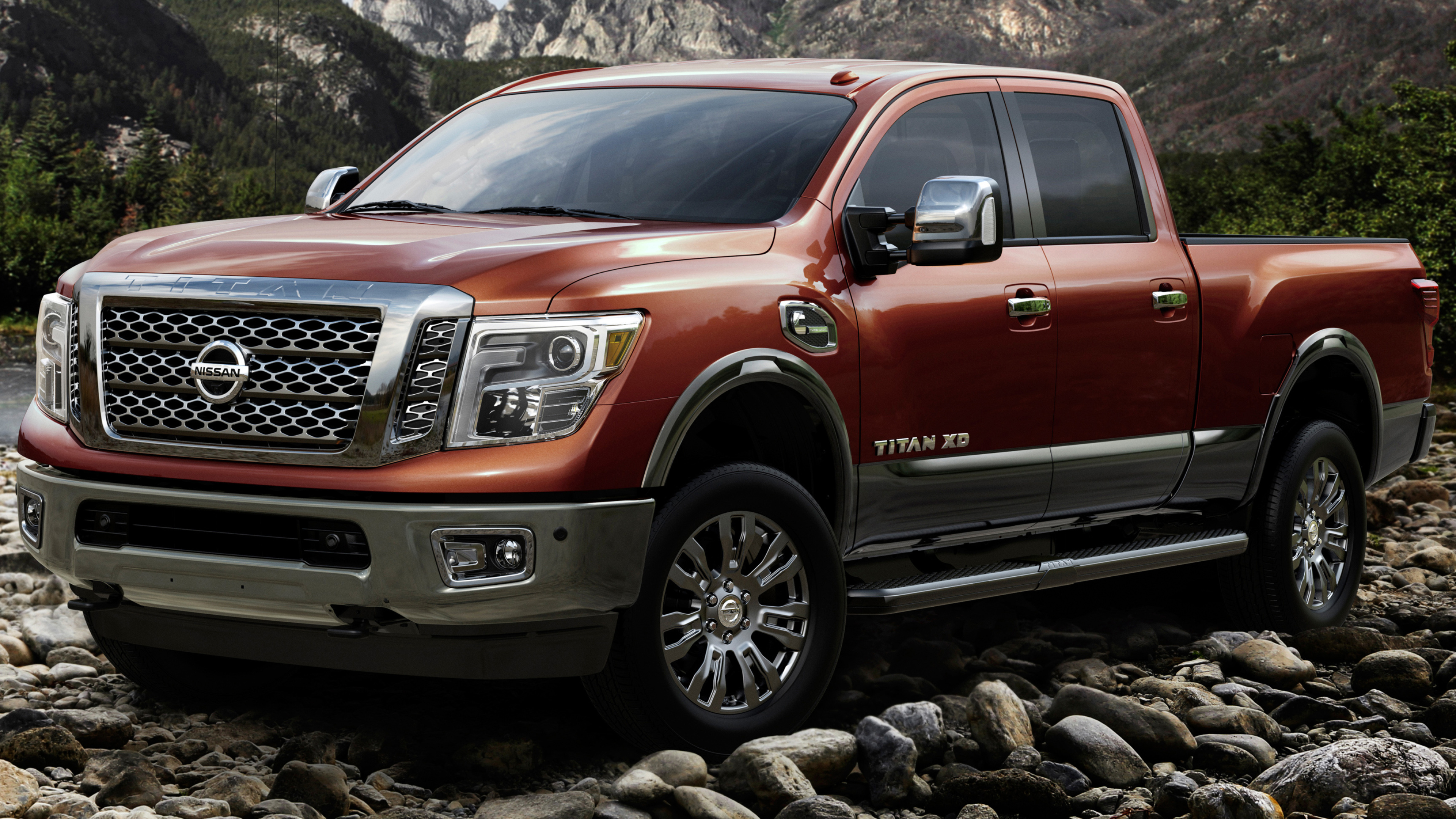 Nissan Titan, Crew cab, XD Platinum Reserve, 2016 model, 3840x2160 4K Desktop