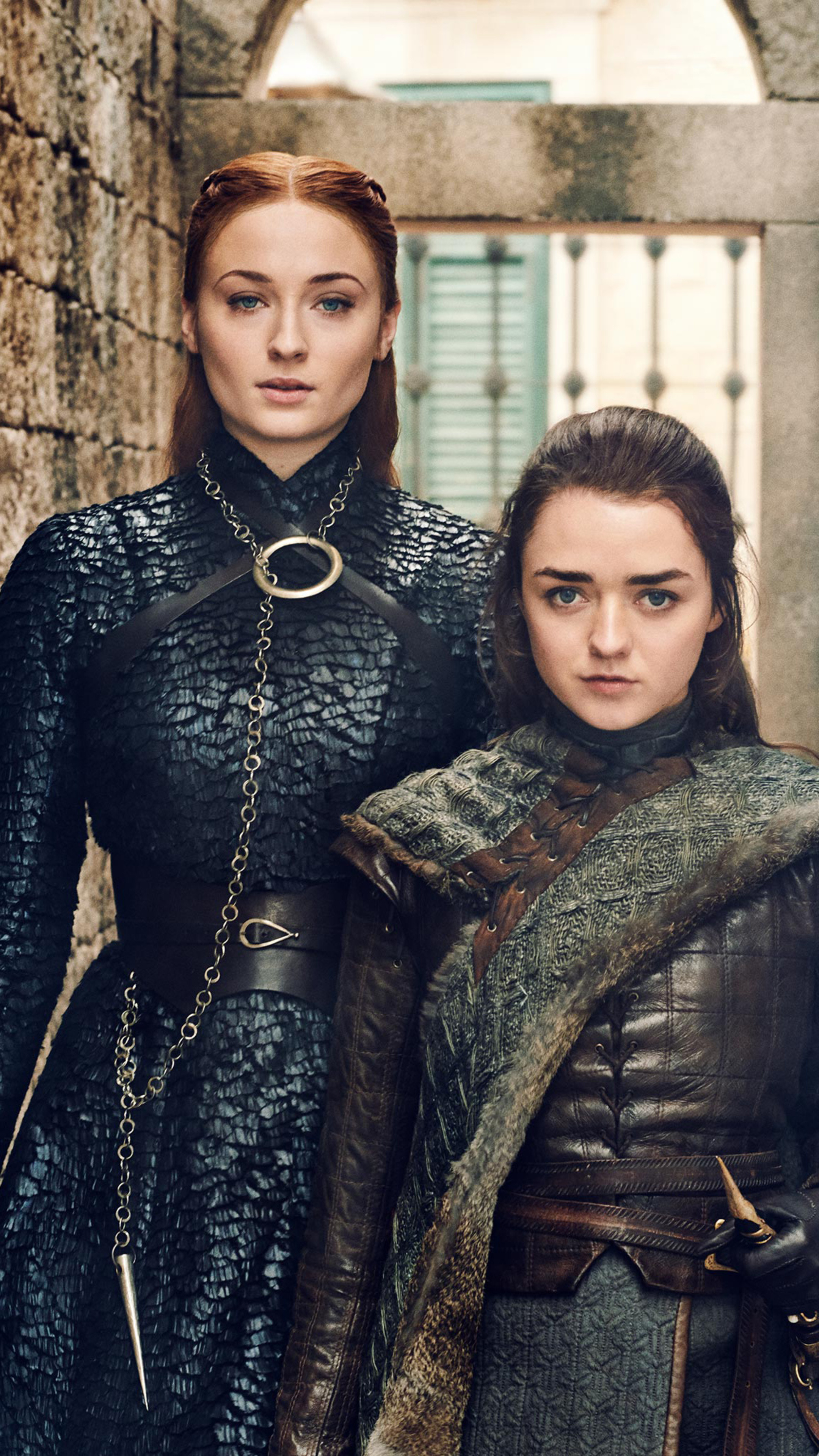 Arya Stark, Sansa Stark Wallpaper, 2160x3840 4K Phone