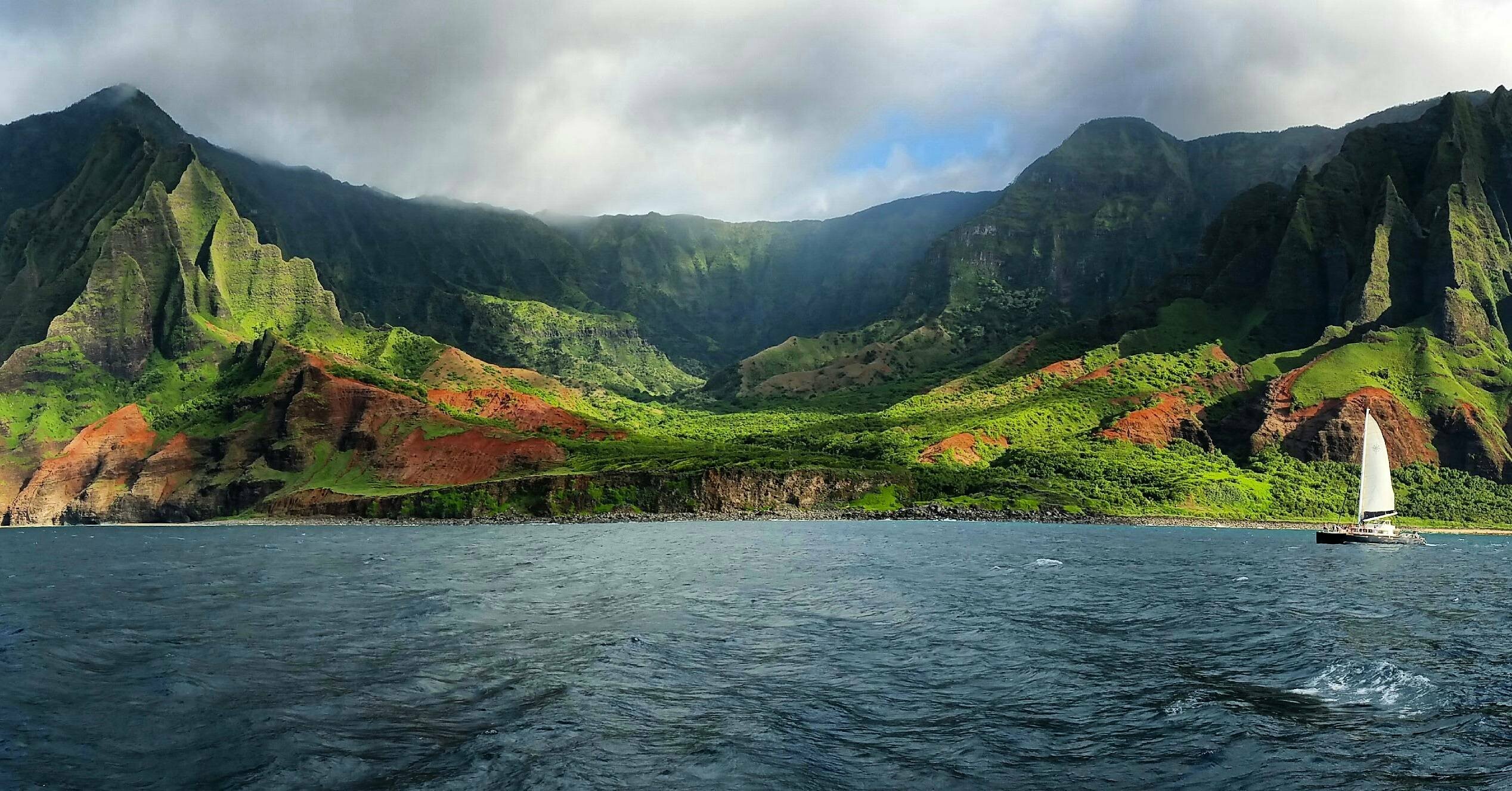 Android tablet wallpaper, Kauai's allure, Astonishing visuals, Virtual escape, 2540x1330 HD Desktop