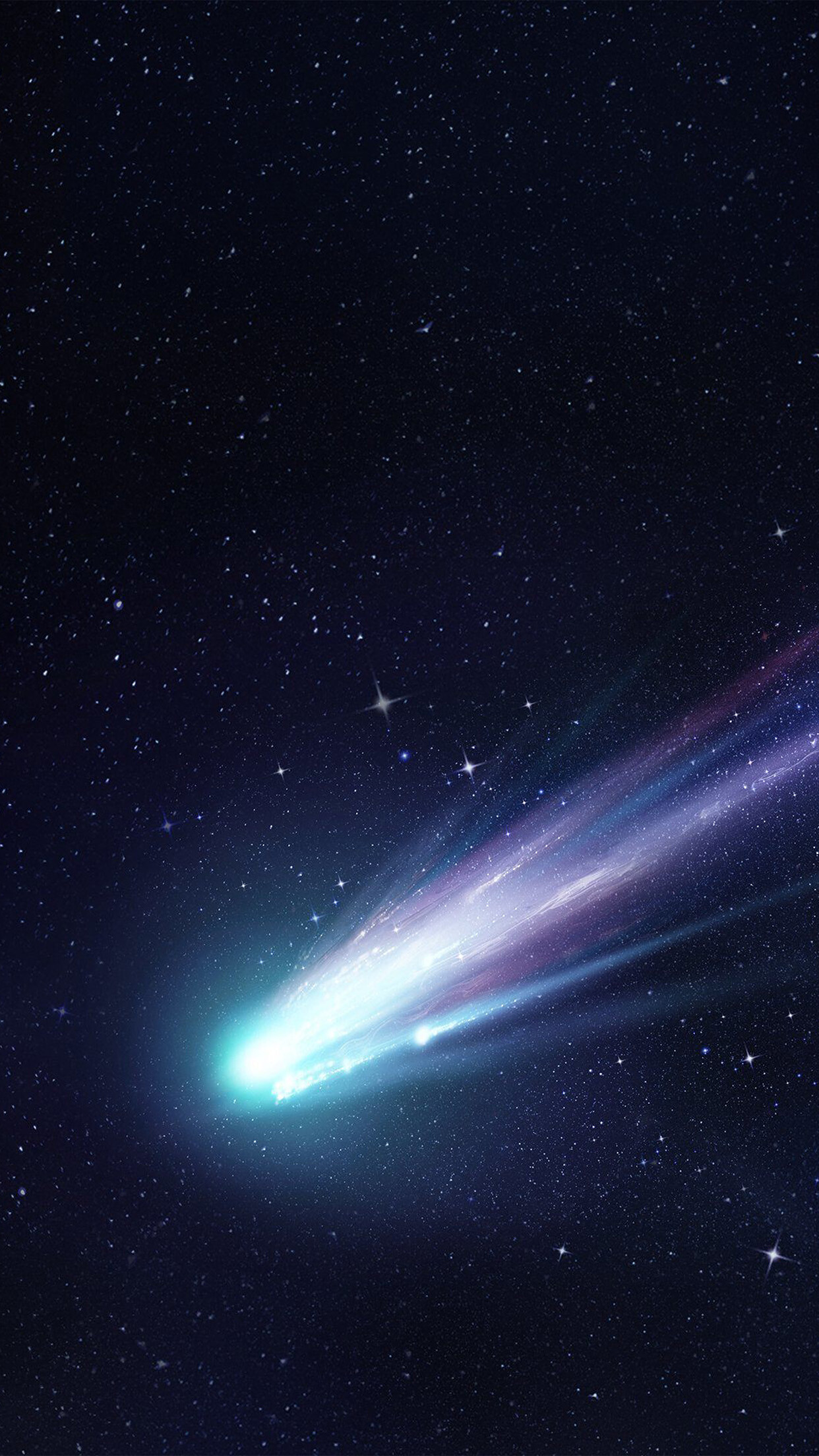 Comet, At14 shootingstar space, Dark star blue art, 1250x2210 HD Phone