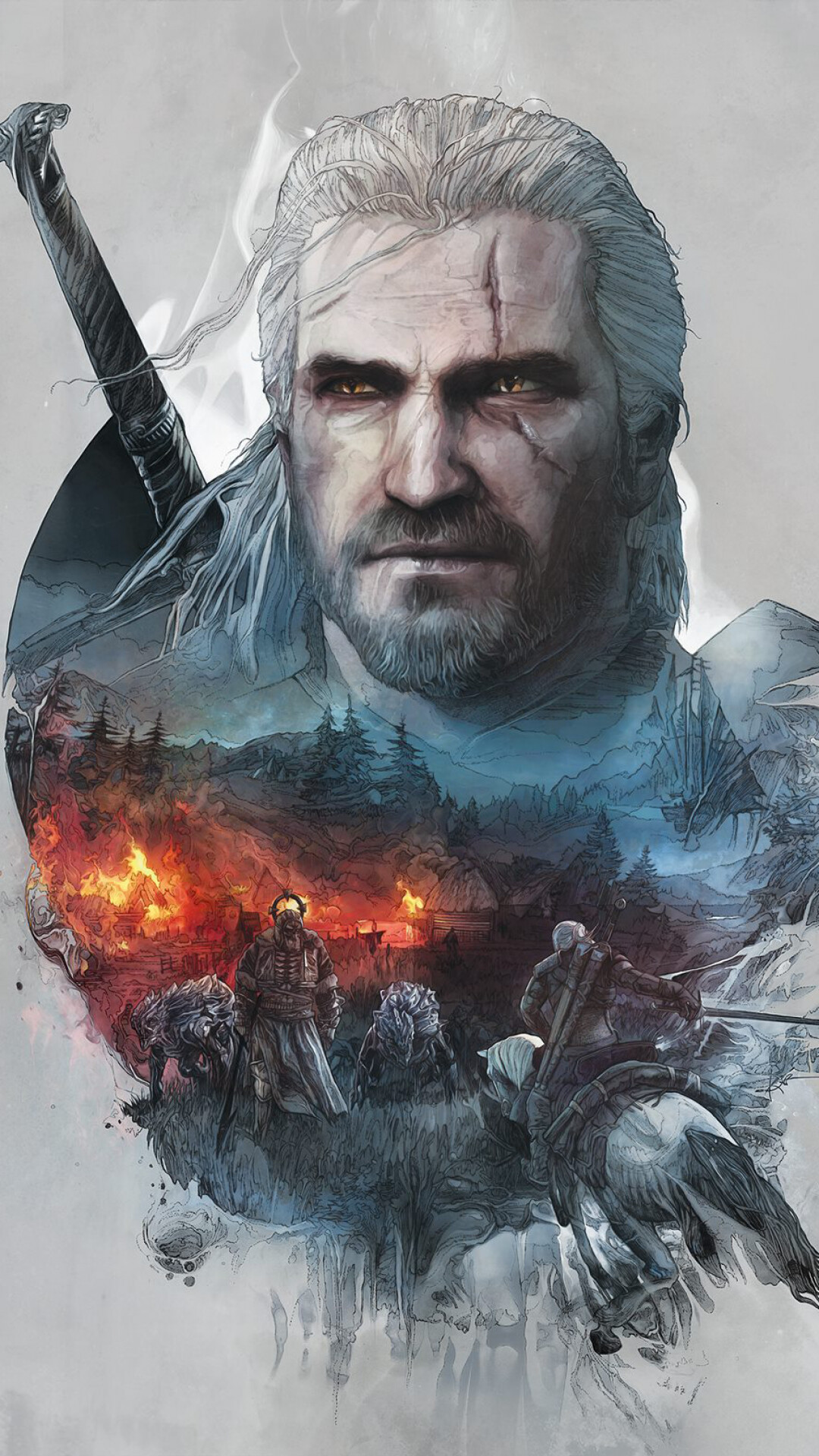 The Witcher gaming, Epic video game, Witcher 3: Wild Hunt, Action RPG, 1080x1920 Full HD Phone