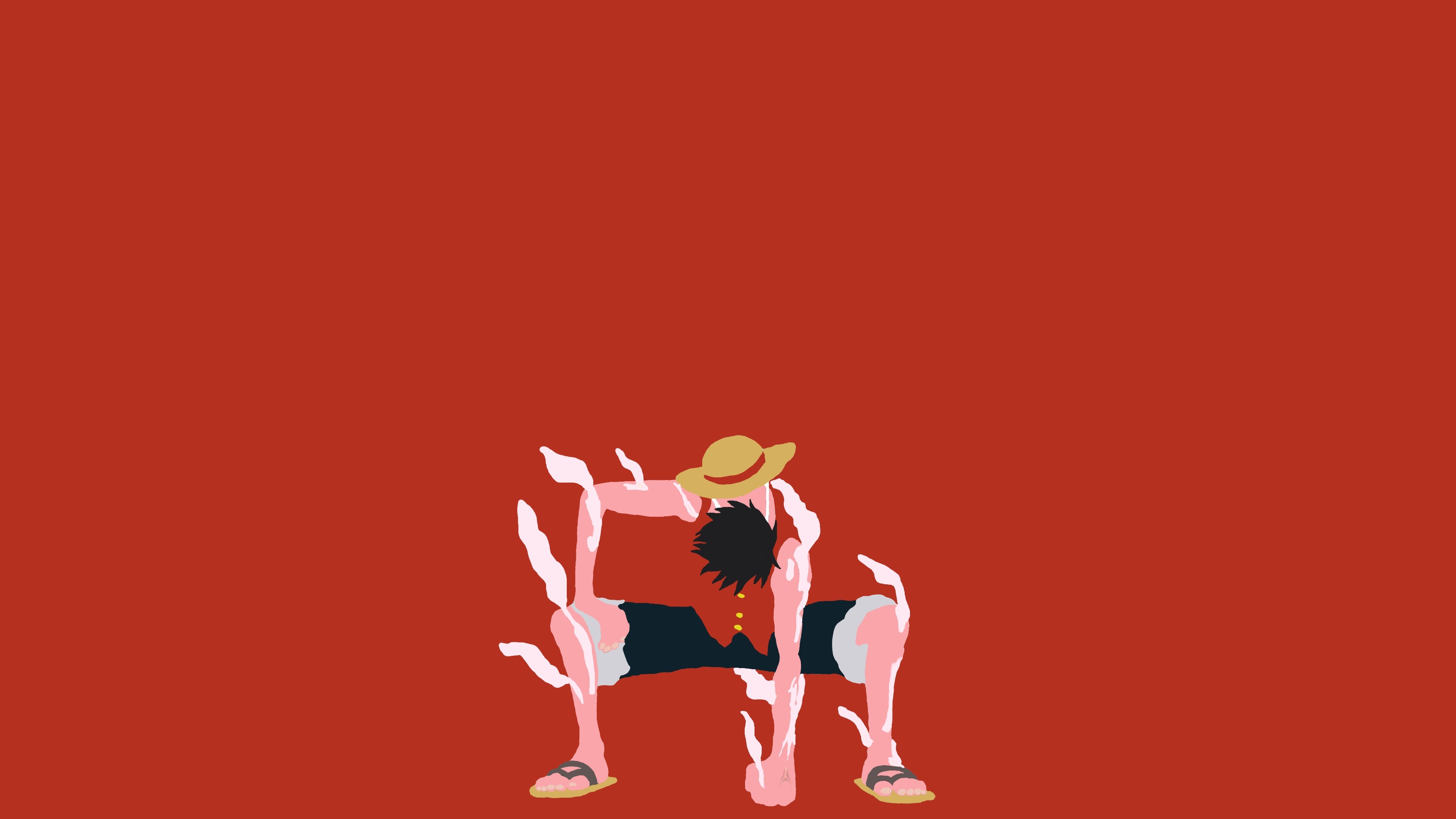 Monkey D. Luffy, Anime minimal, Anime boy, UHD wallpaper, 3840x2160 4K Desktop