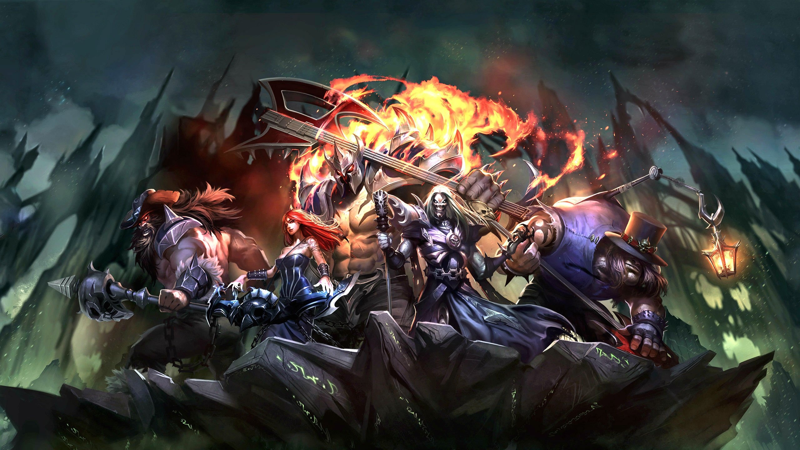 Karthus, League of Legends, HD wallpapers, Background images, 2560x1440 HD Desktop