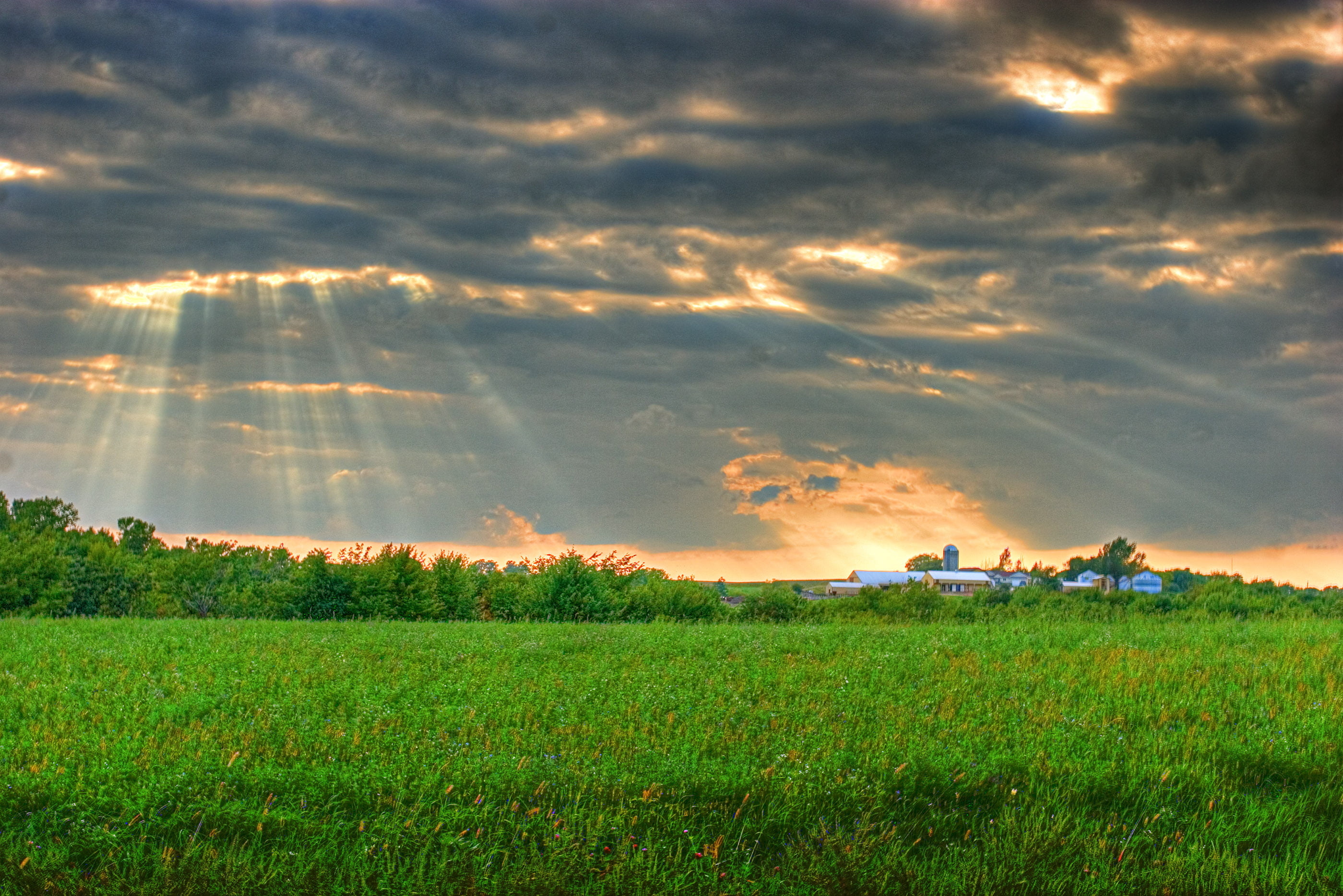 Landscape photography green, Pastures commulus stratus, Wisconsin HD wallpaper, Pastures under commulus, 2800x1870 HD Desktop