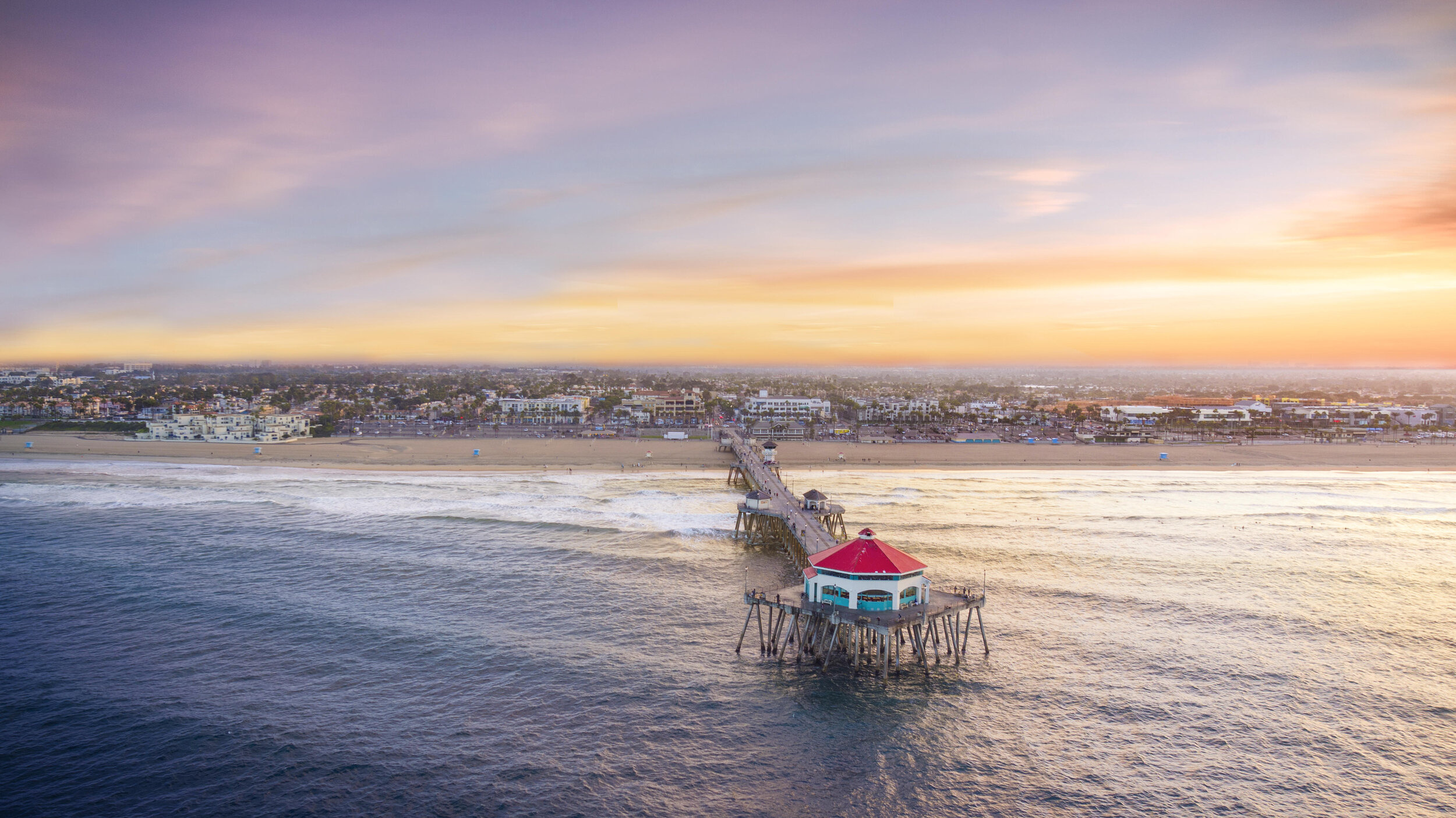 Aerial View, Huntington Beach Wallpaper, 2500x1410 HD Desktop