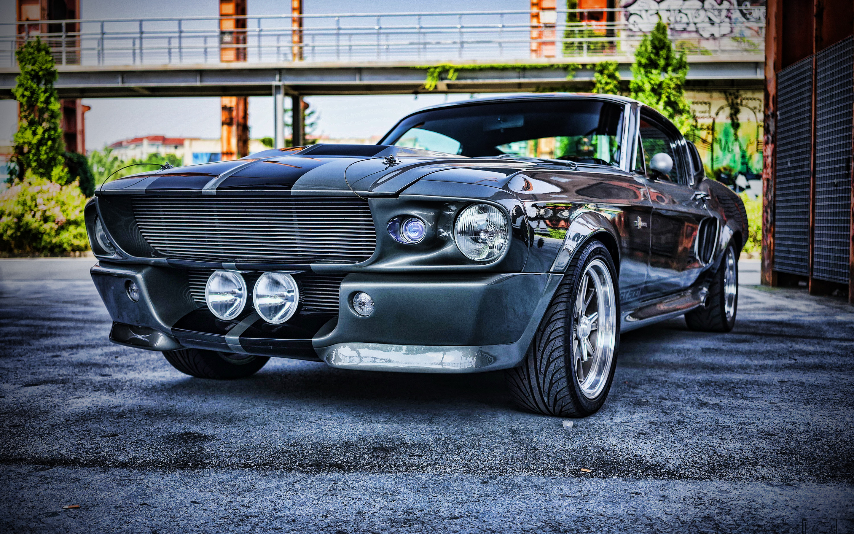 Ford Mustang HDR, Eleanor GT500 splendor, 1967 muscle era, American automotive icon, Retro revival, 2880x1800 HD Desktop