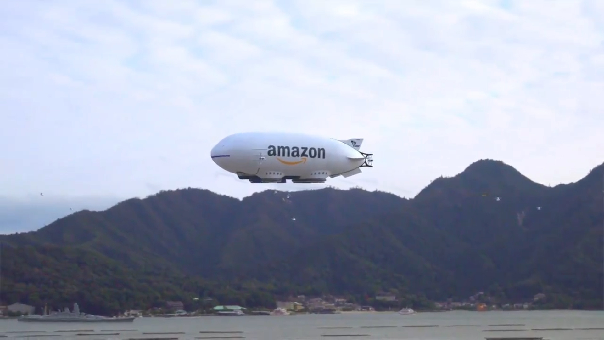 Falso video del dirigible, Amazon drones repartidores, Infobae, 1920x1080 Full HD Desktop