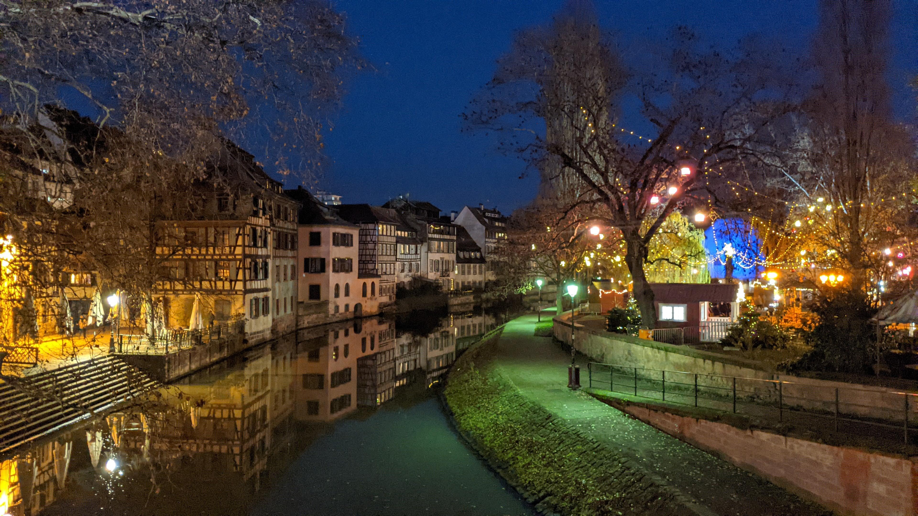 Nightscape, Strasbourg (France) Wallpaper, 3840x2160 4K Desktop