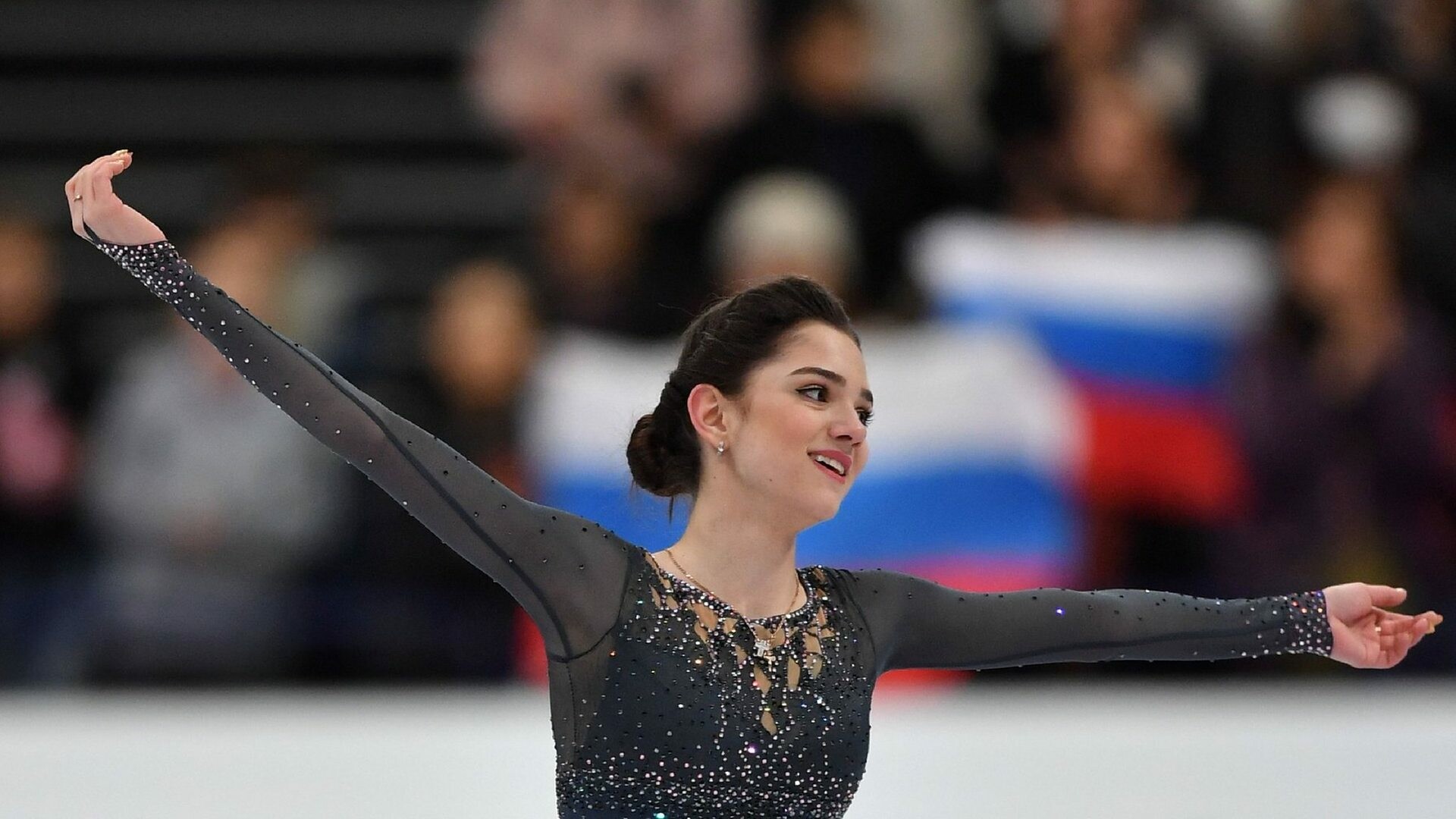 Evgenia Medvedeva, World figure skating championships, Defends title, Aged 17, 1920x1080 Full HD Desktop