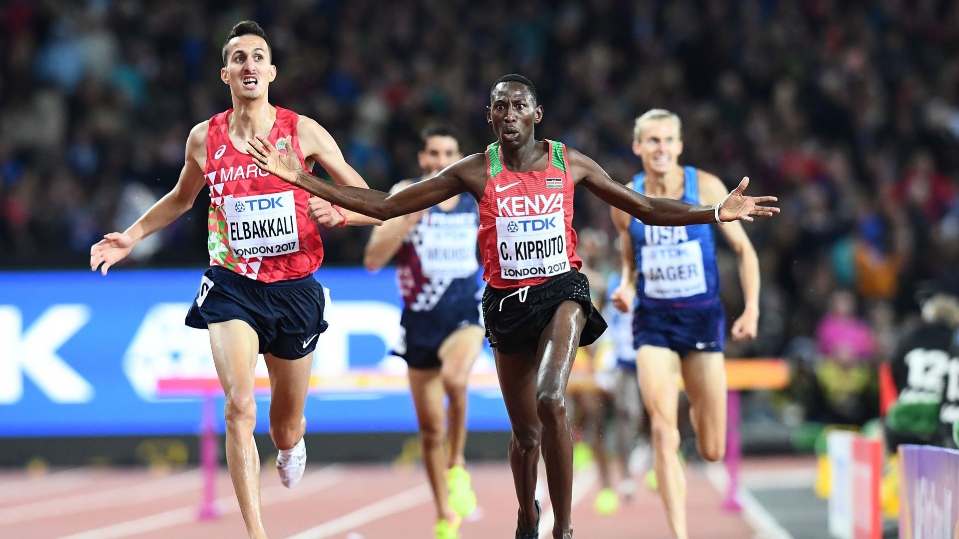 Conseslus Kipruto, Kenyan dominance, 3000m steeplechase, Athletic success, 1920x1080 Full HD Desktop