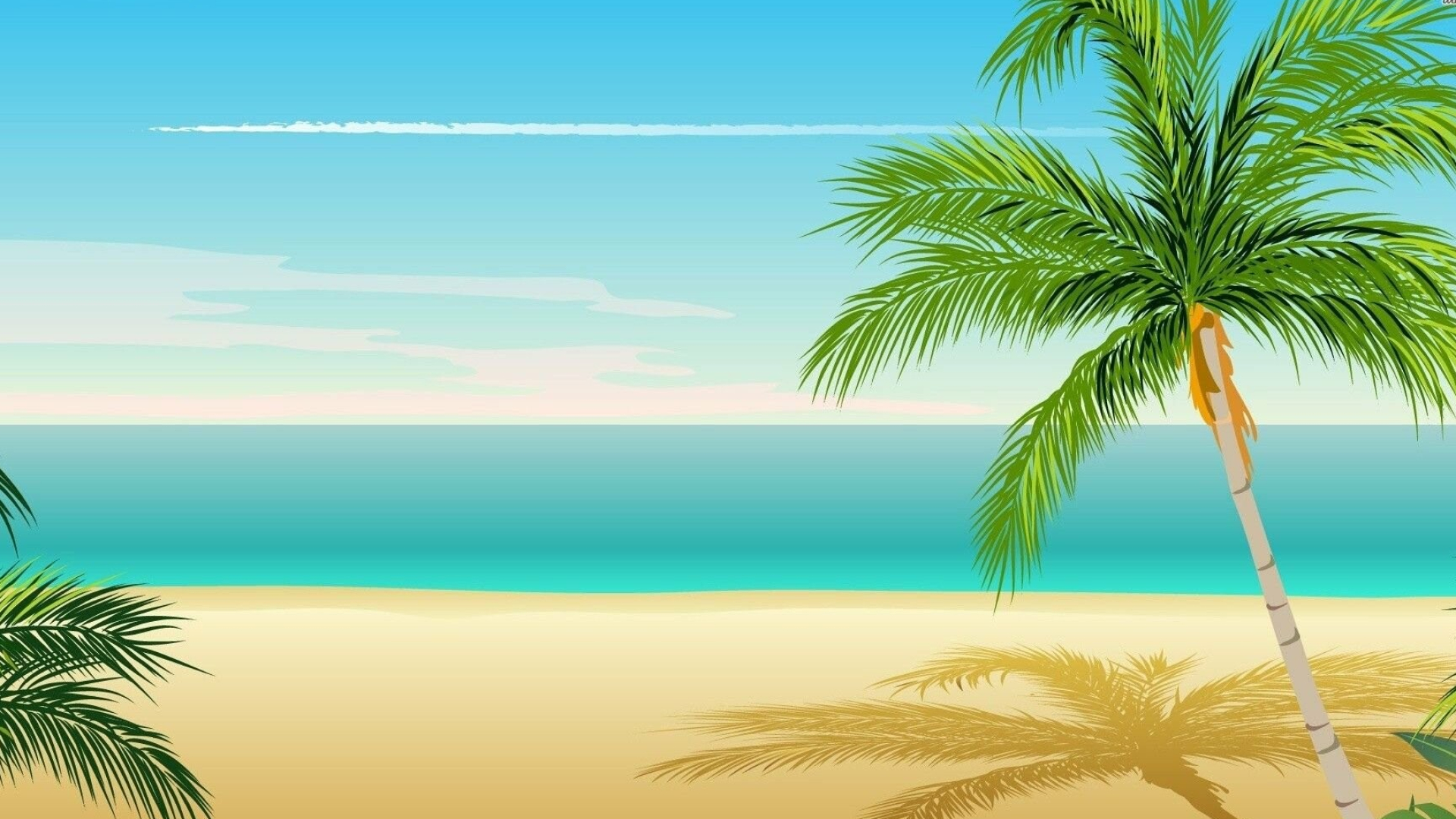 Palm Tree, Palm tree screensaver, Tropical paradise vibes, Relaxation and serenity, 1920x1080 Full HD Desktop