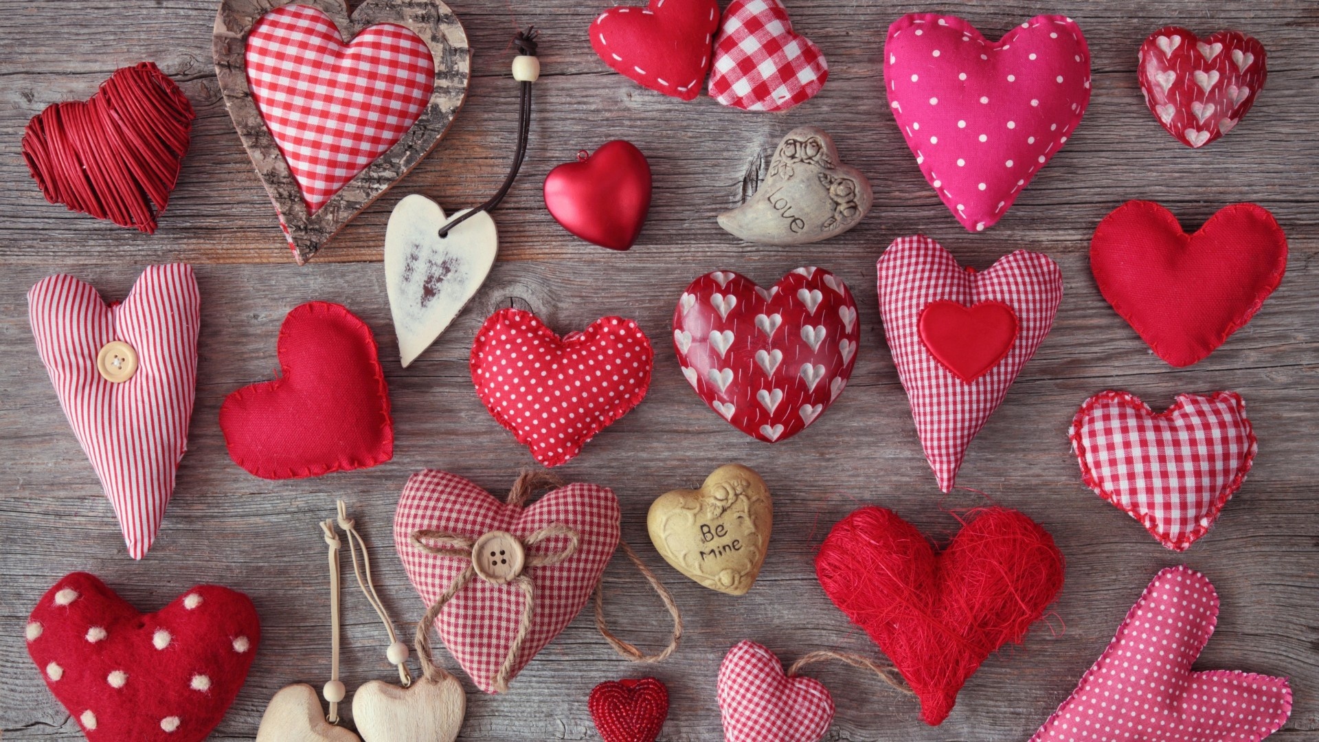 Textile, Hearts Wallpaper, 1920x1080 Full HD Desktop