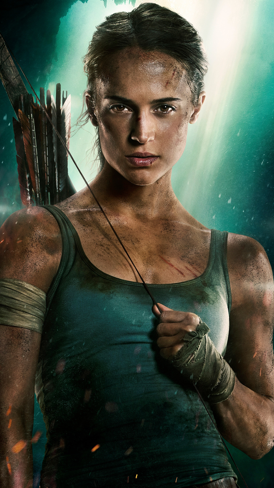 Alicia Vikander, Lara Croft, Tomb Raider 2018, 4K wallpapers, 1080x1920 Full HD Phone