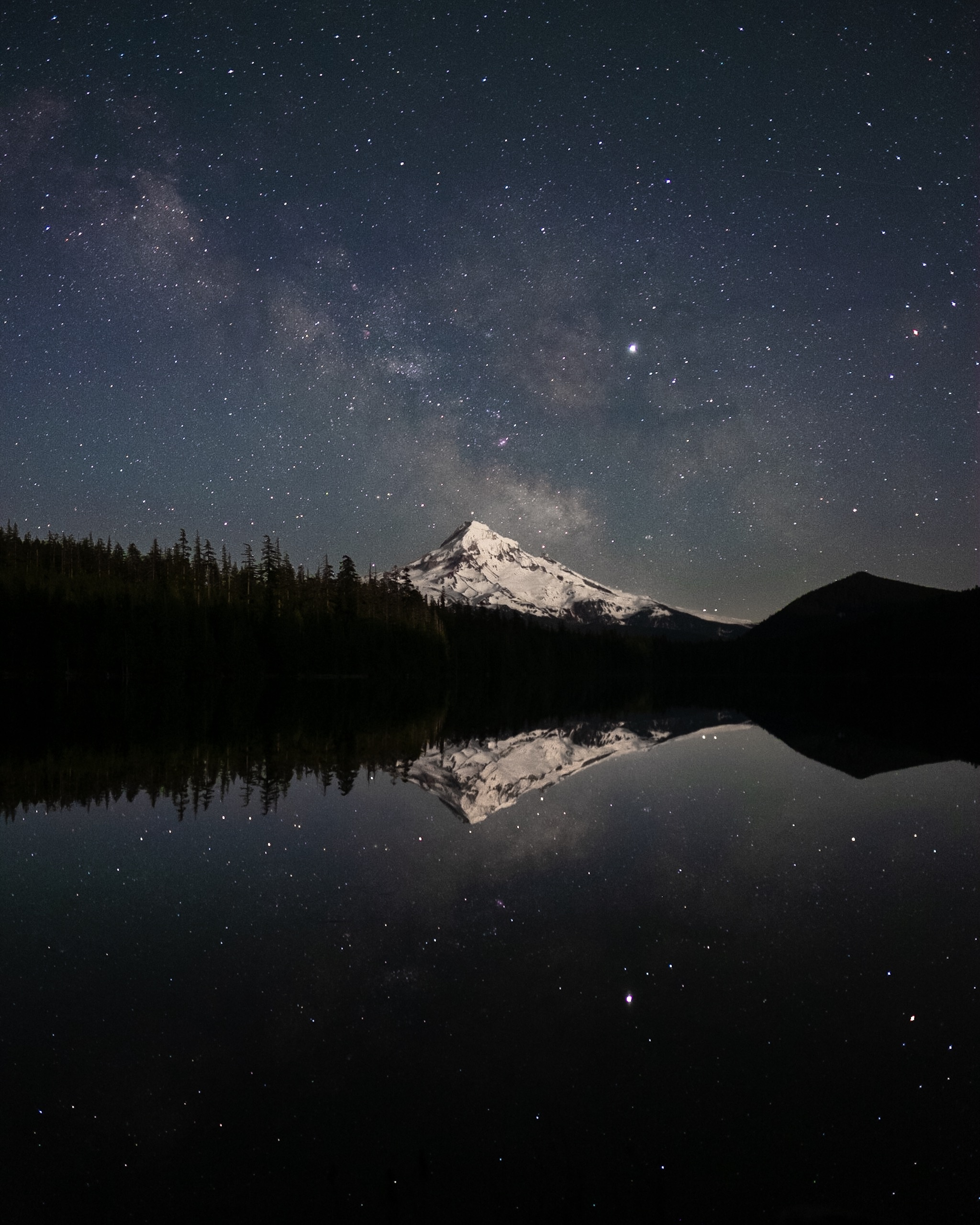 Mount Hood, Mountain Night Wallpaper, 2050x2560 HD Phone