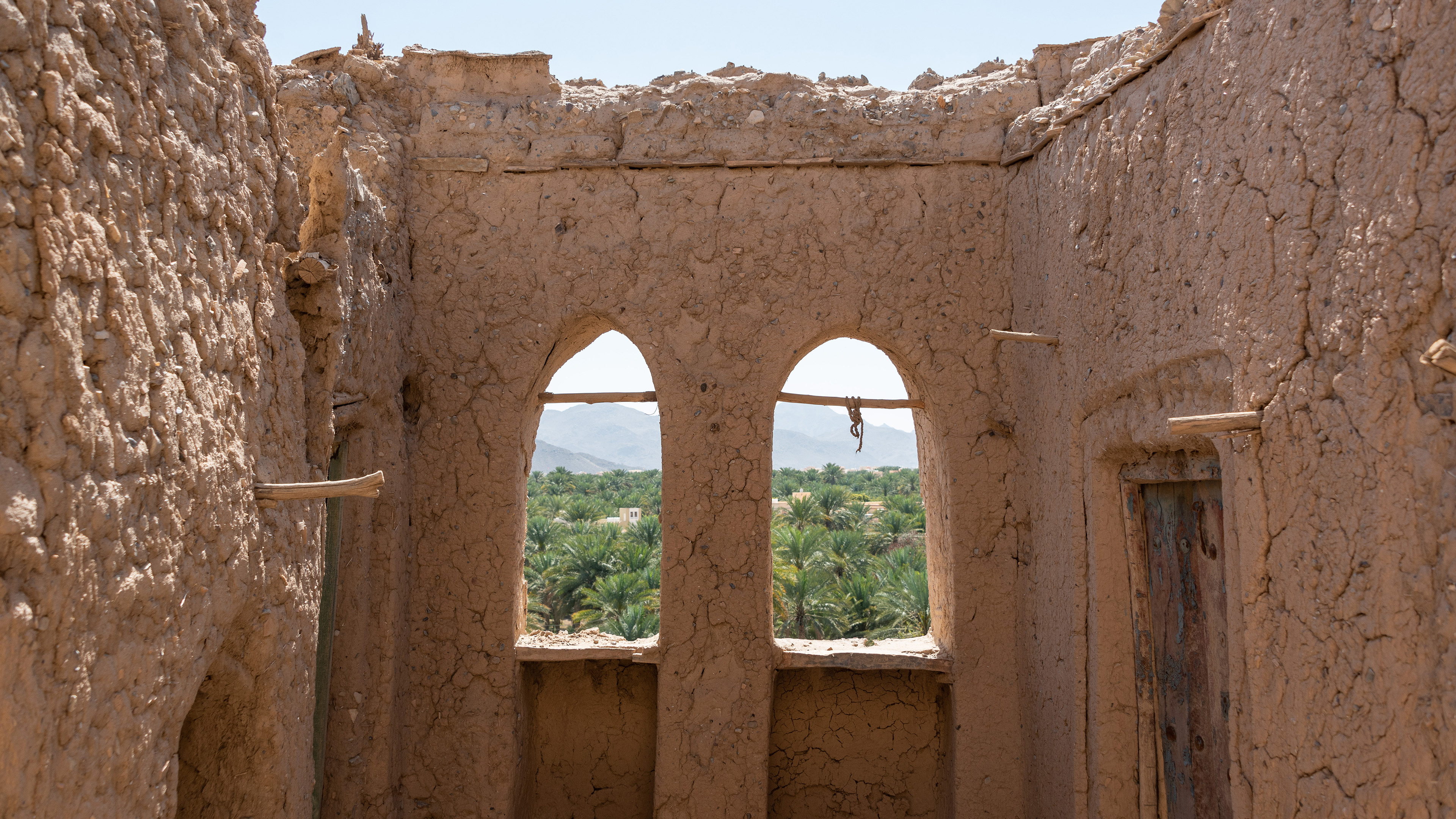 Oman, Birkat Al Mouz, Ruined oasis, Awe-inspiring views, 3840x2160 4K Desktop